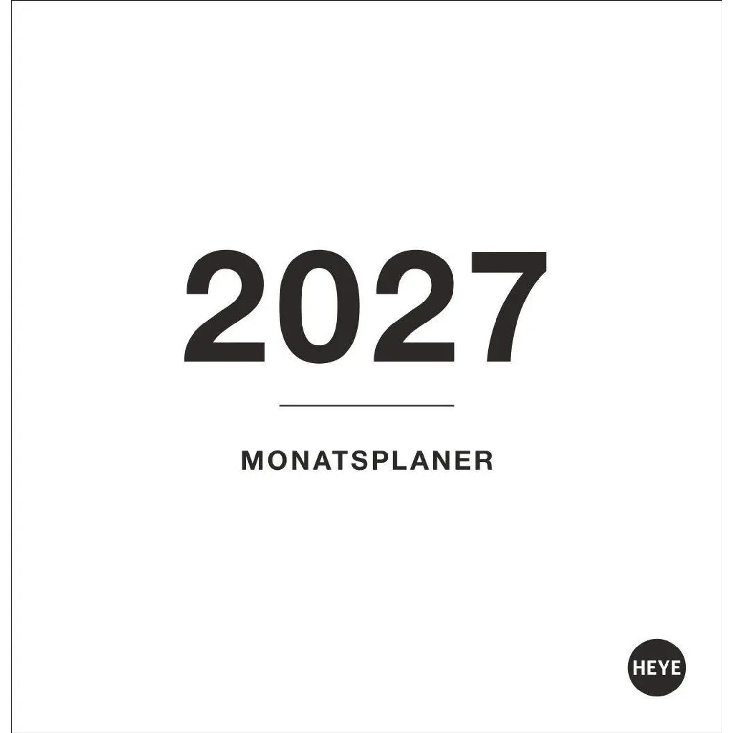 HEYE Wandkalender Black&White Monatsplaner zum Aufstellen 2027