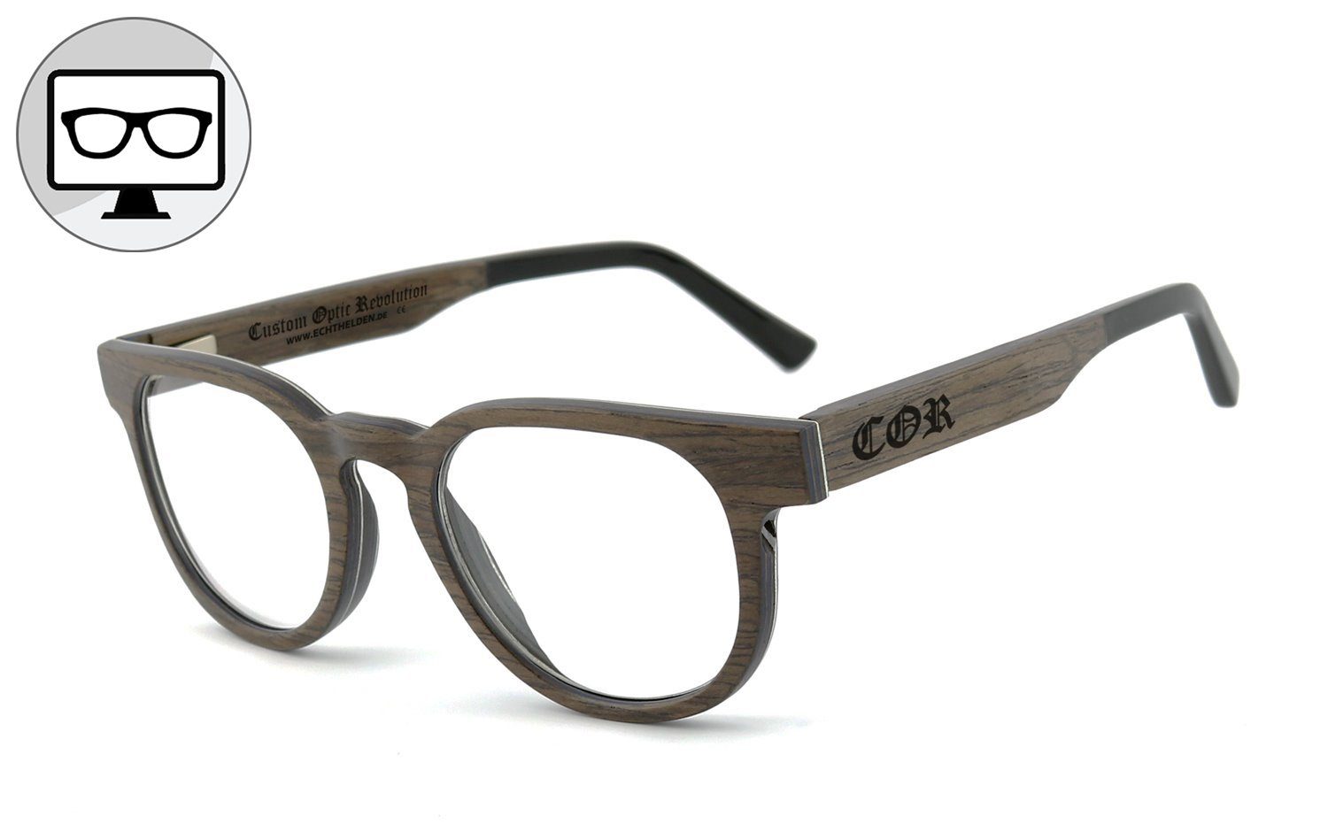 Brille, Brille Blaulicht Bildschirmbrille, Blaulichtfilter COR Holzbrille Brille, Gamingbrille, Bürobrille,