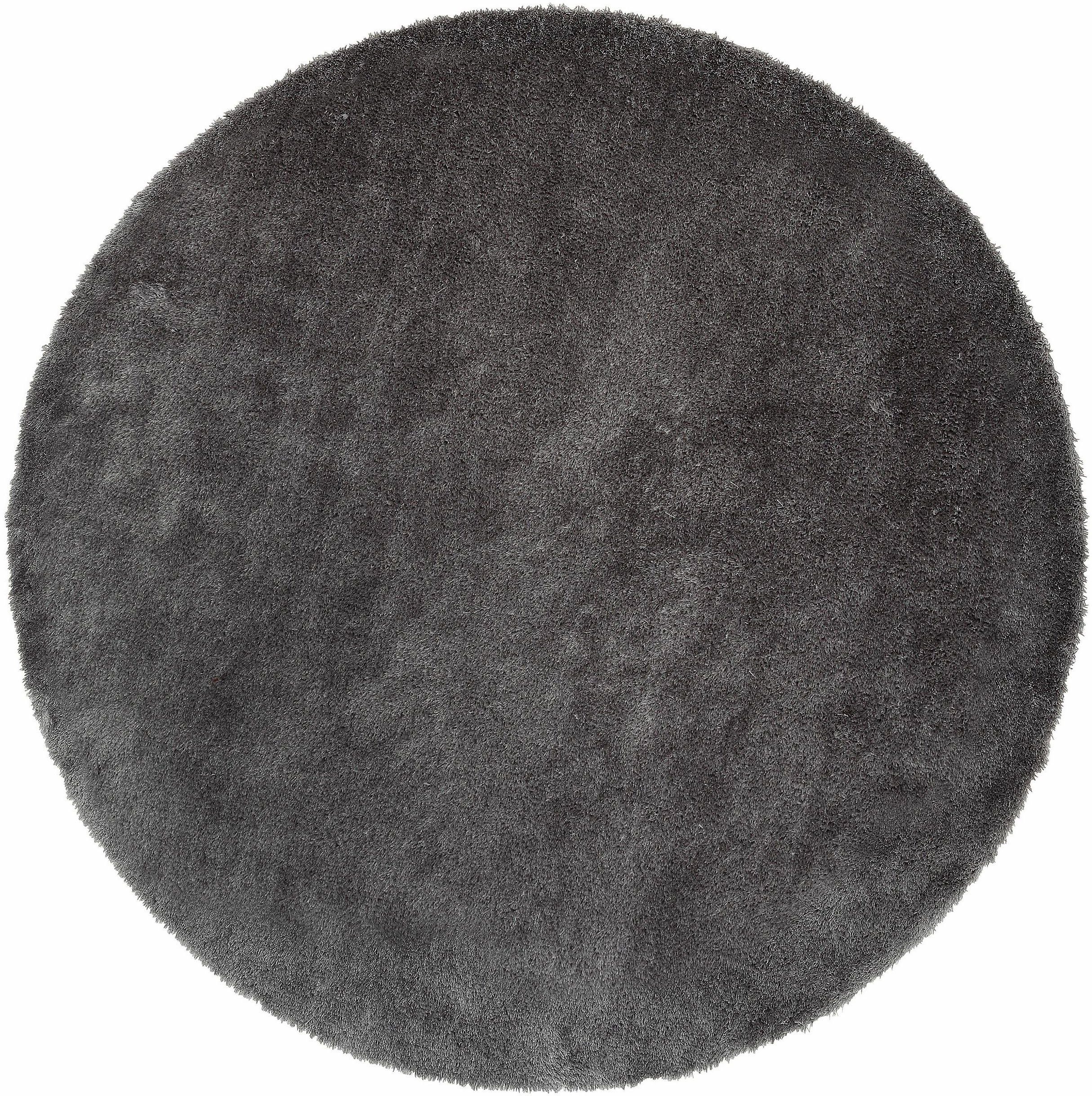 Hochflor-Teppich Deman, Home affaire, rund, Höhe: 25 mm, Uni-Farben, besonders weich und kuschelig durch Mikrofaser, rund grau