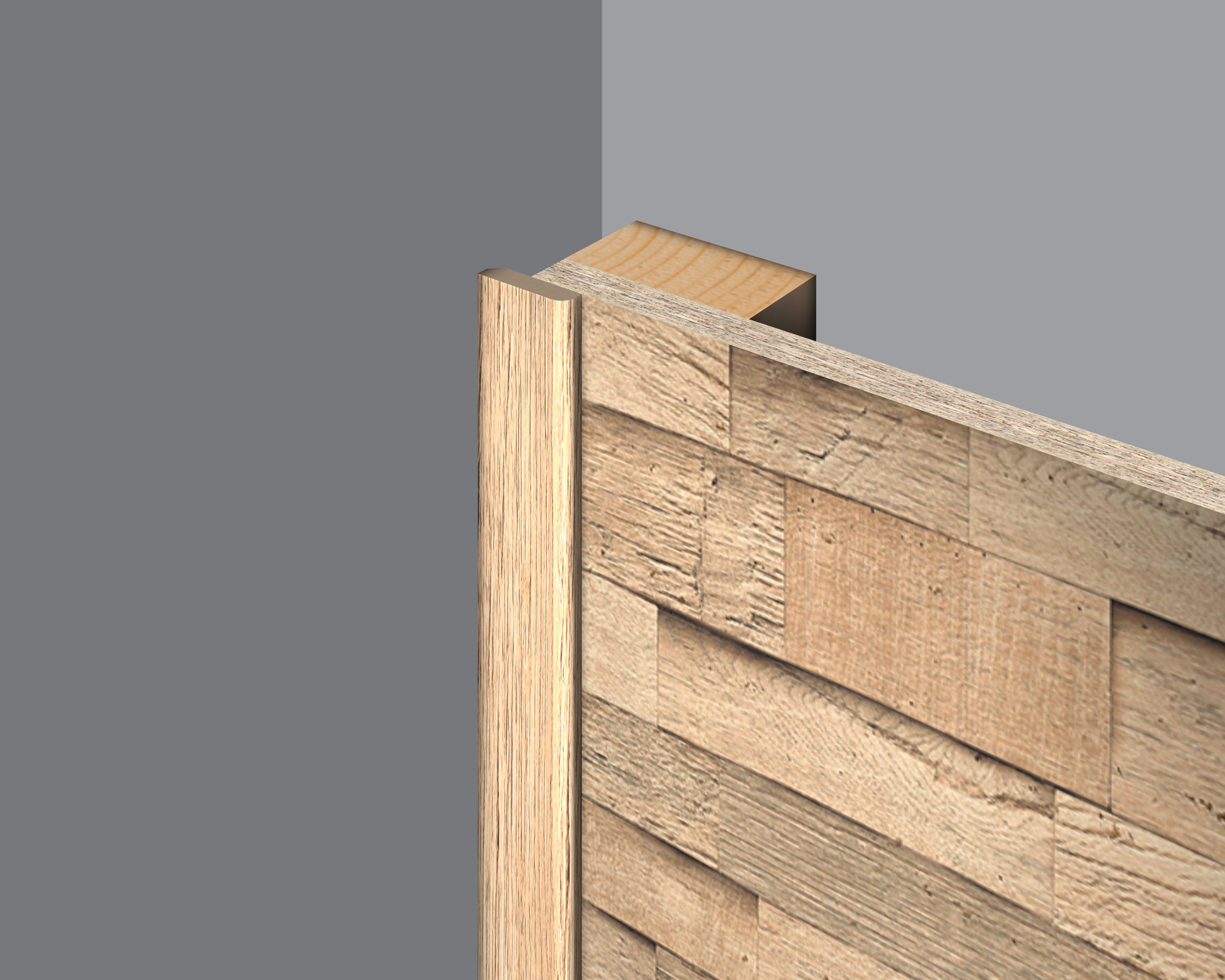 EGGER Abschlussleiste Abdeckleiste Decowall AL007 Laxfield Eiche, Kleben, Nageln, 1-St., 2400 x 6 x 25mm