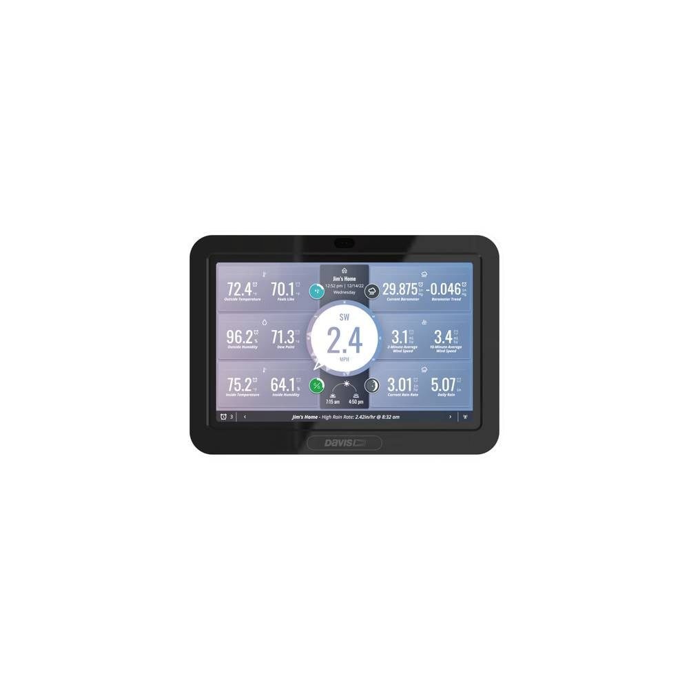 Davis Instruments Weatherlink Touch Konsole 6313EU Wetterstation (mit Touch-Screen-Display, Notstromversorgung)