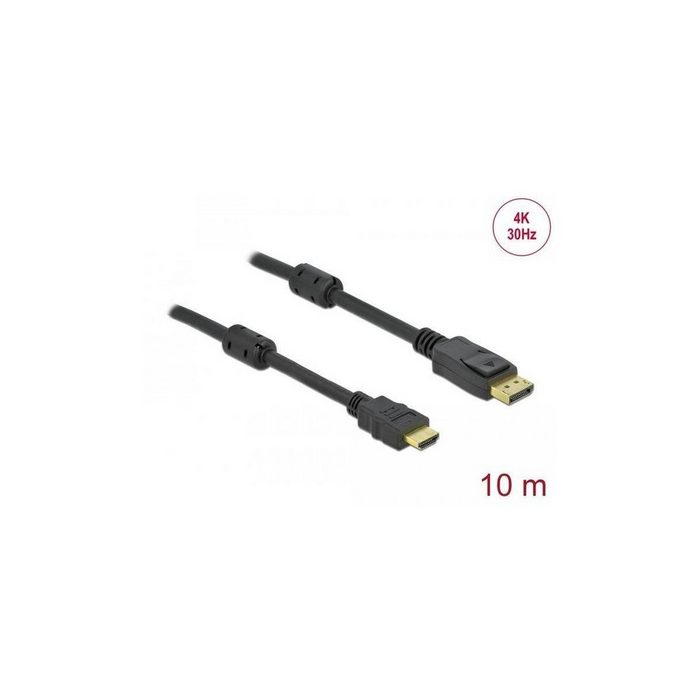 Delock Passives DisplayPort 1.2 zu HDMI Kabel 4K 30 Hz 10 m Computer-Kabel