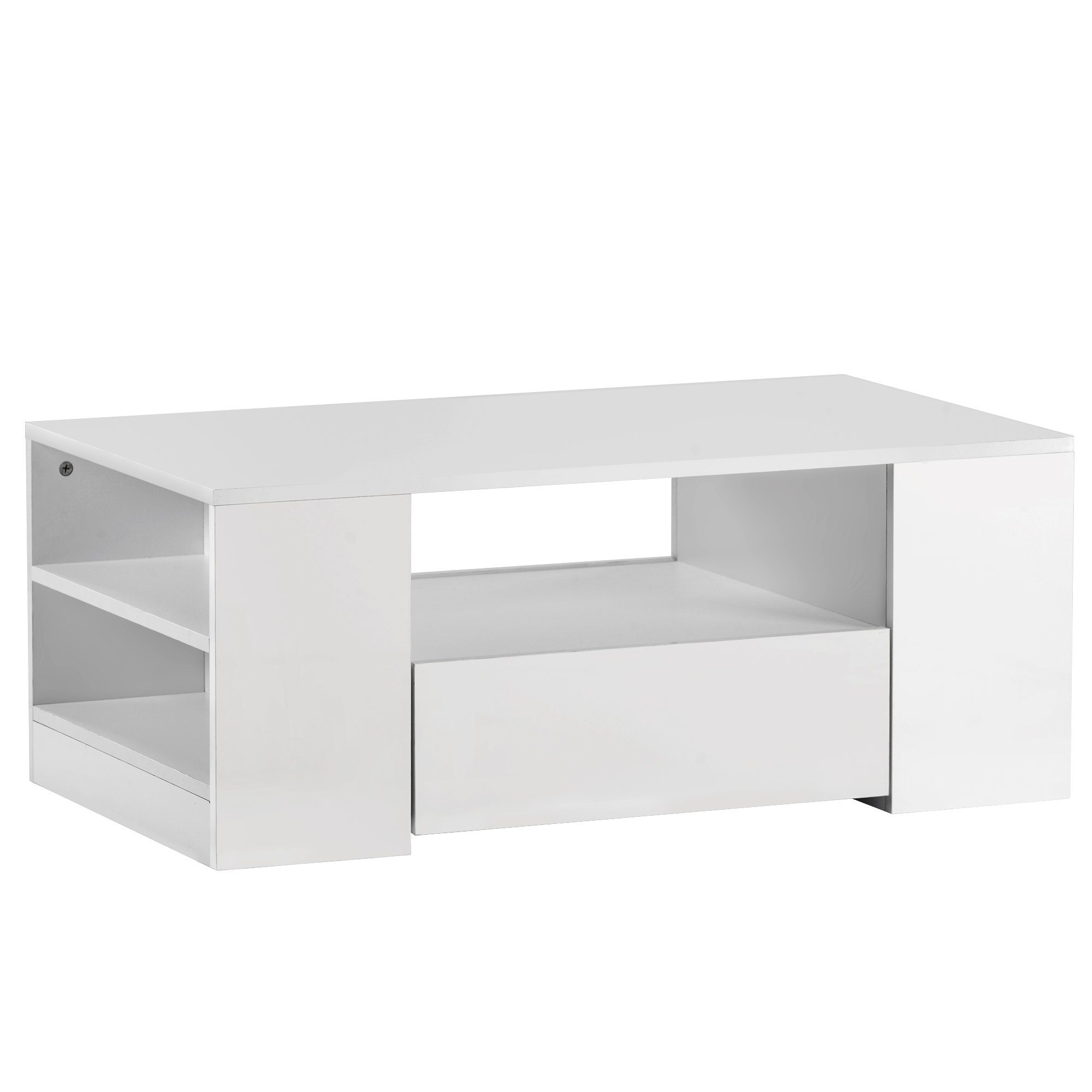 Merax Couchtisch hochglanz Sofatisch mit LED-Beleuchtung, günstig online kaufen