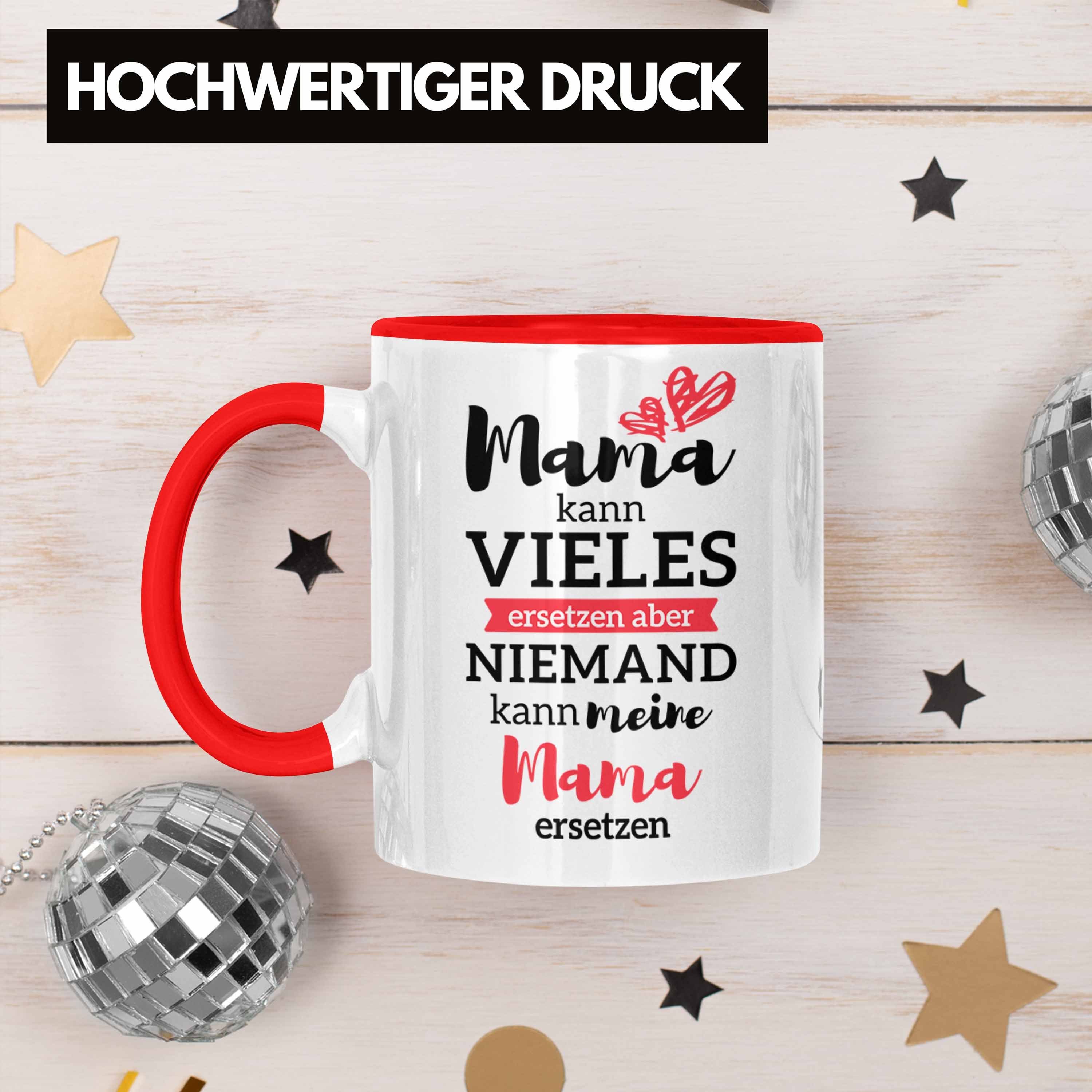 Kaffeetasse Trendation - Spruch Trendation Sohn Rot von mit Tochter Geschenk Mutter Muttertag Tasse Tasse Mama