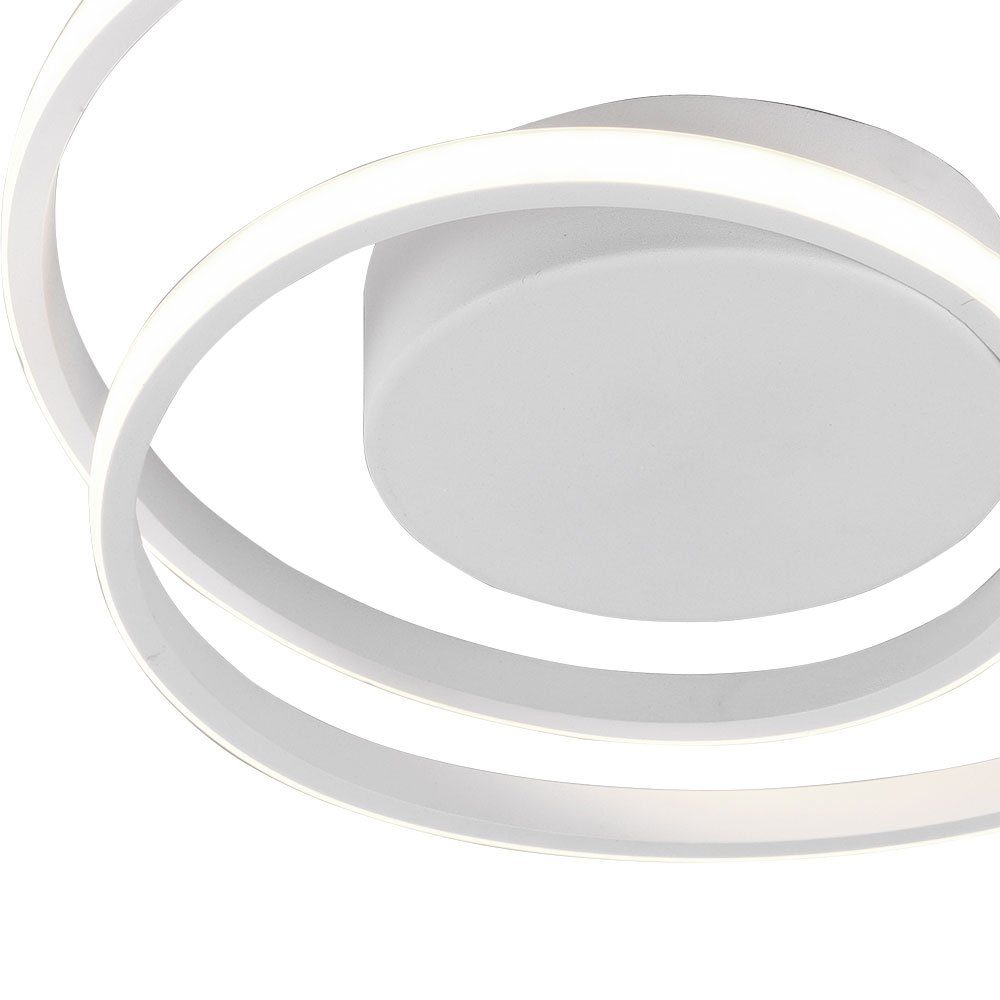 etc-shop LED Deckenleuchte, LED Deckenleuchte Switch-Dimmer Ring Weiß Designleuchte