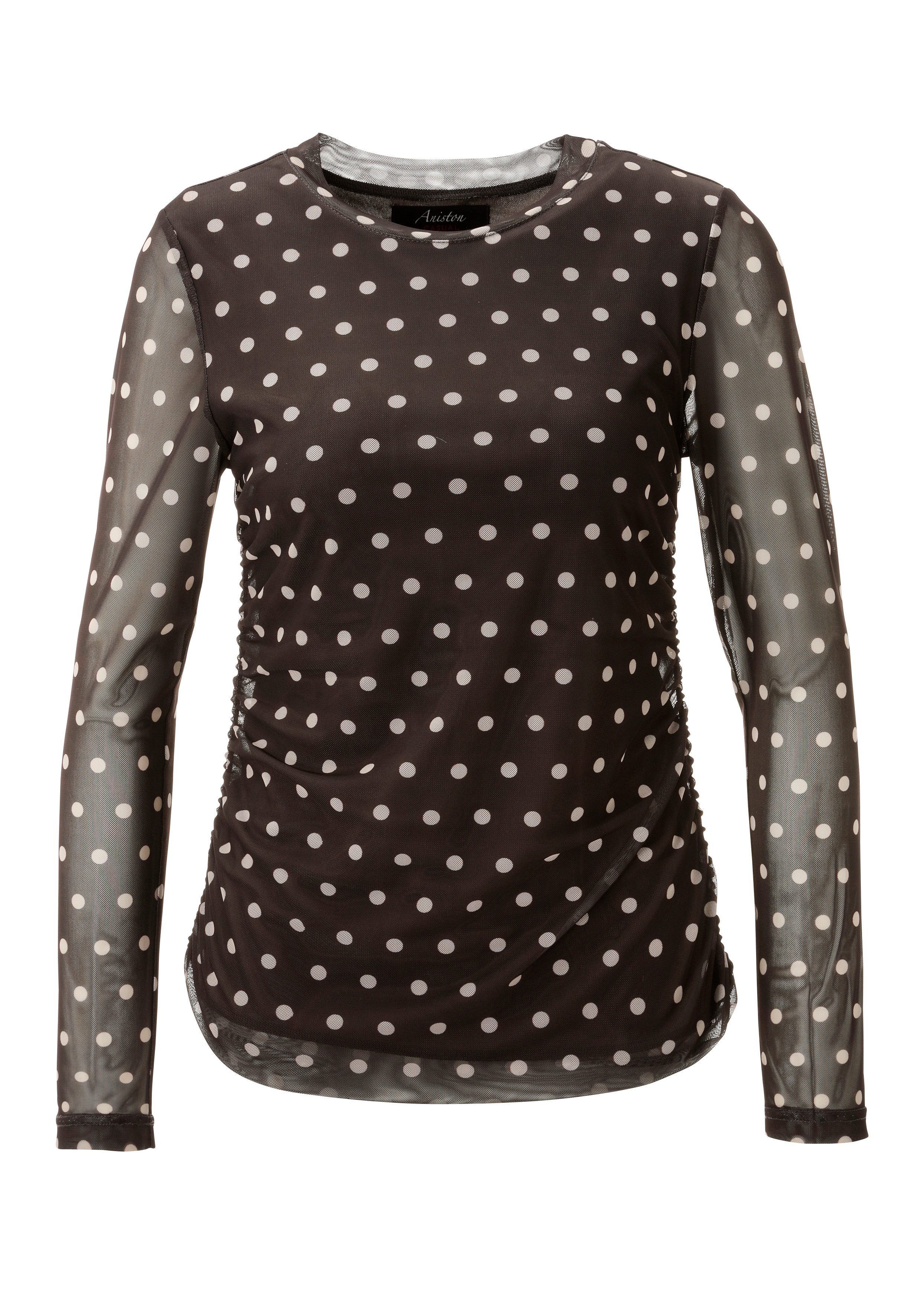 Aniston CASUAL Langarmshirt mit Raffungen an den Seitennähten - NEUE KOLLEKTION – Bild 5 von 5