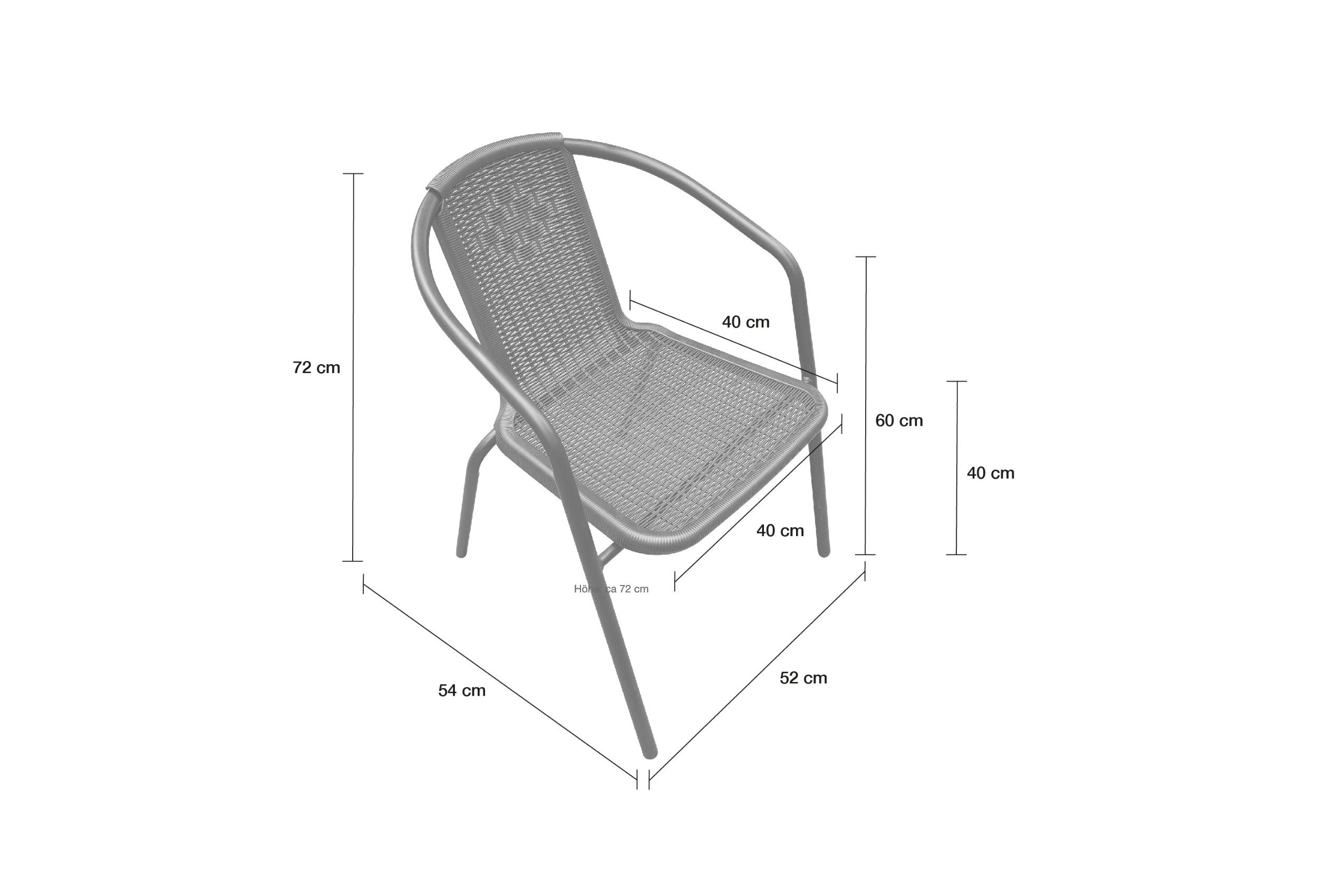 LC Garden Stapelstuhl Garvista Stapelstuhl 54x52x72cm günstig online kaufen