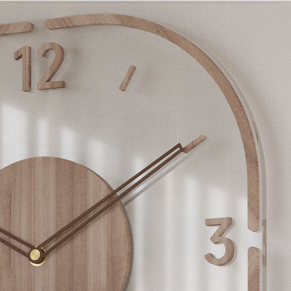 Wanduhr 35cm Wanduhr Uhr, DÖRÖY stille klarem Wanduhr moderne mit Holzrahmen,