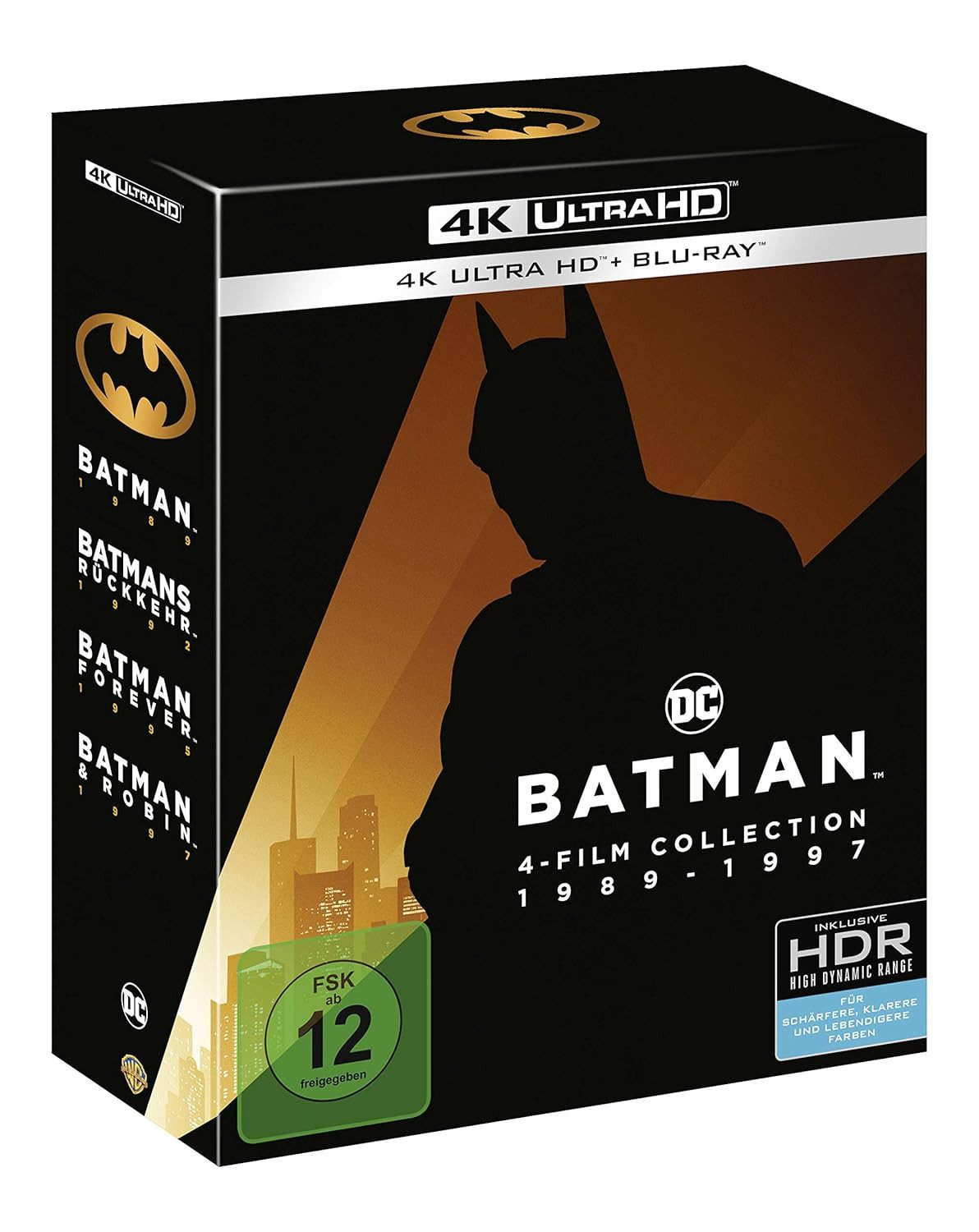 Blu-ray 4K Ultra HD Batman 1-4 - 4K Collection (4K Ultra-HD + Blu-rays)