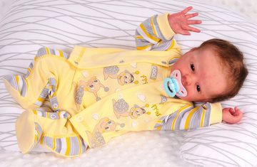 La Bortini Strampler, Jäckchen & Mütze Strampler Mütze und Hemdchen Set Baby Anzug 3tlg 44 50 für Neugeborene