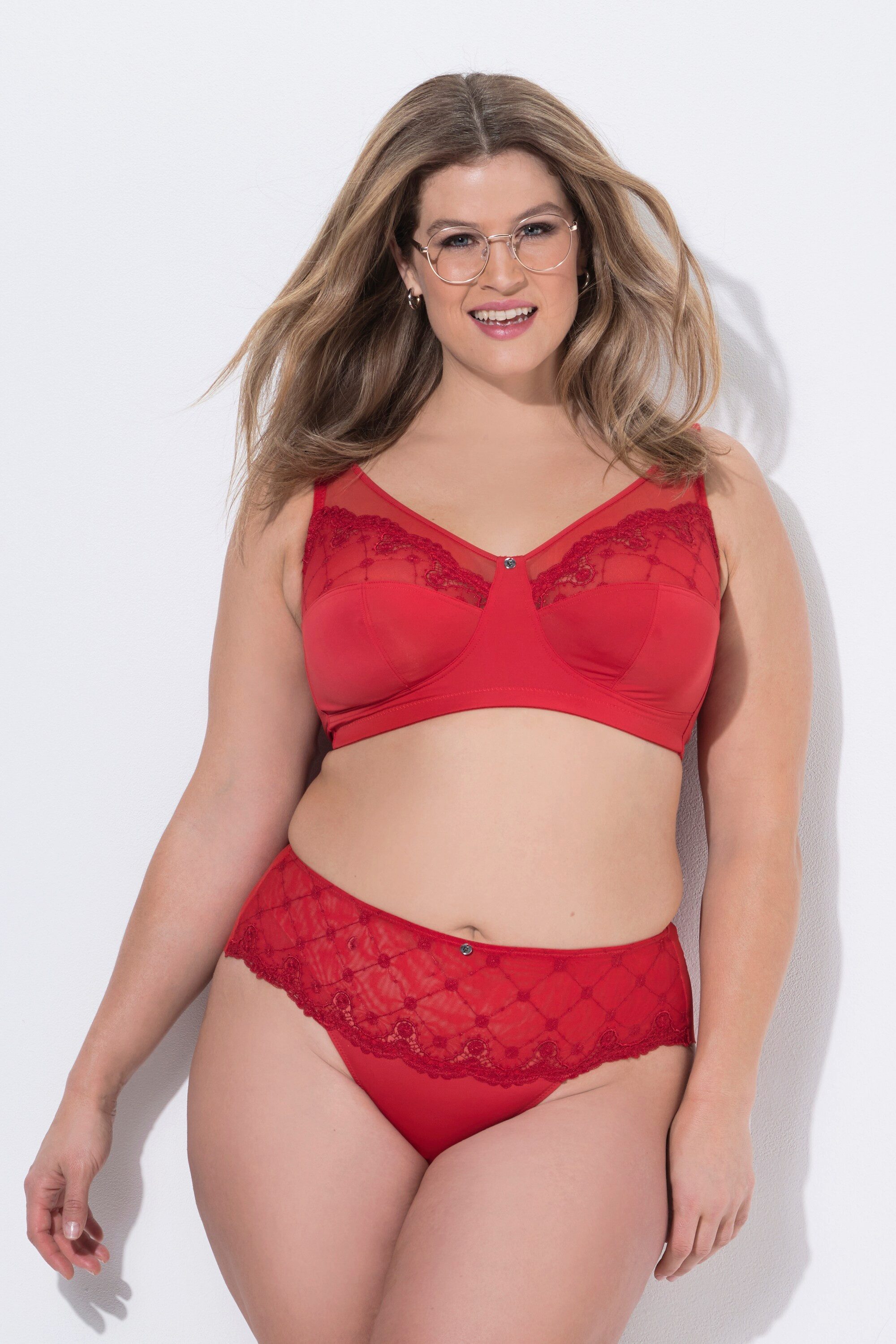 Ulla Popken Slip Hipster Spitze Mesh-Rückseite