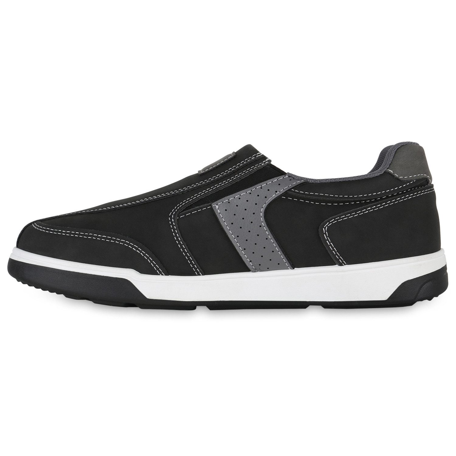 VAN HILL 840002 Slip-On Sneaker Herren Sneaker Slip Ons Slippers Bequeme Profil-Sohle