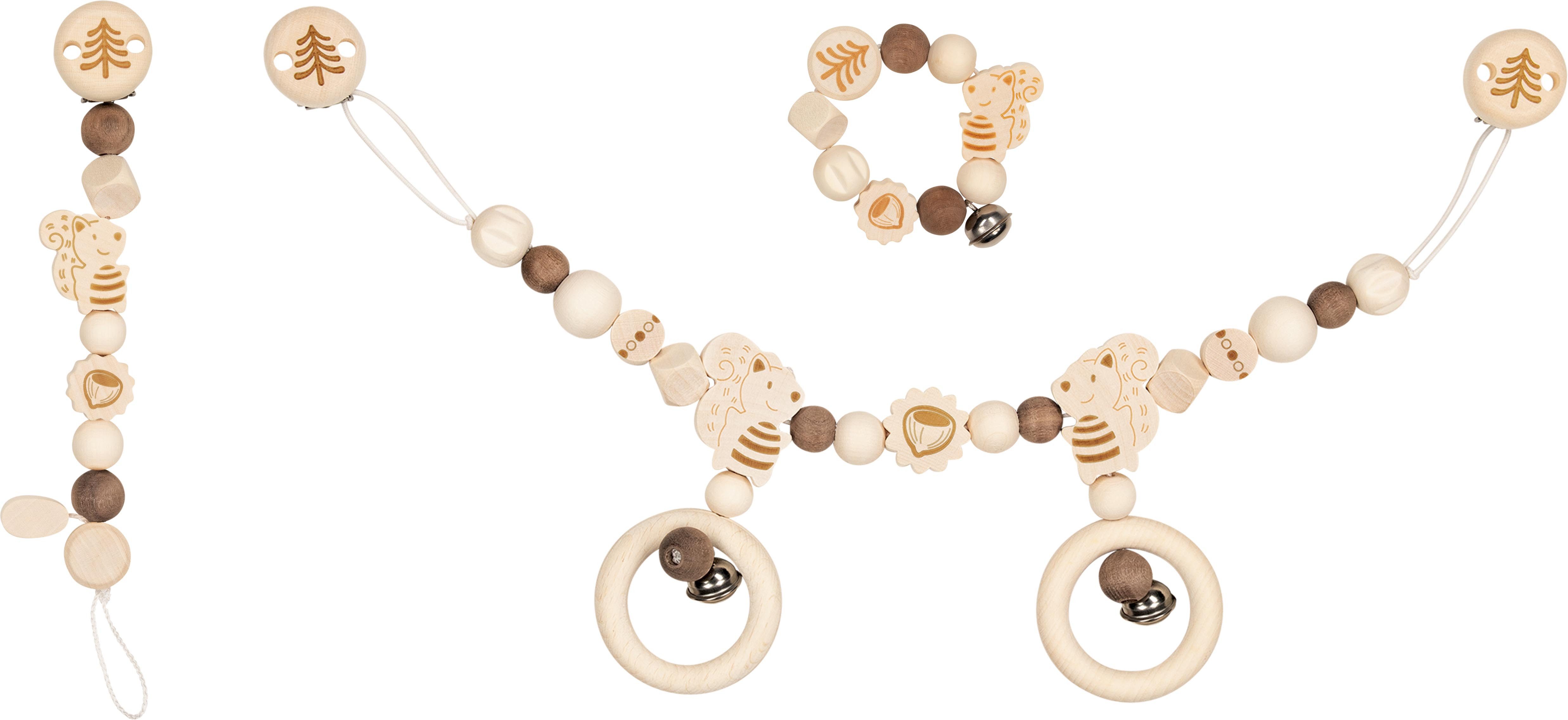 goki Greifspielzeug goki baby natur-Set Eichhörnchen (3-tlg)