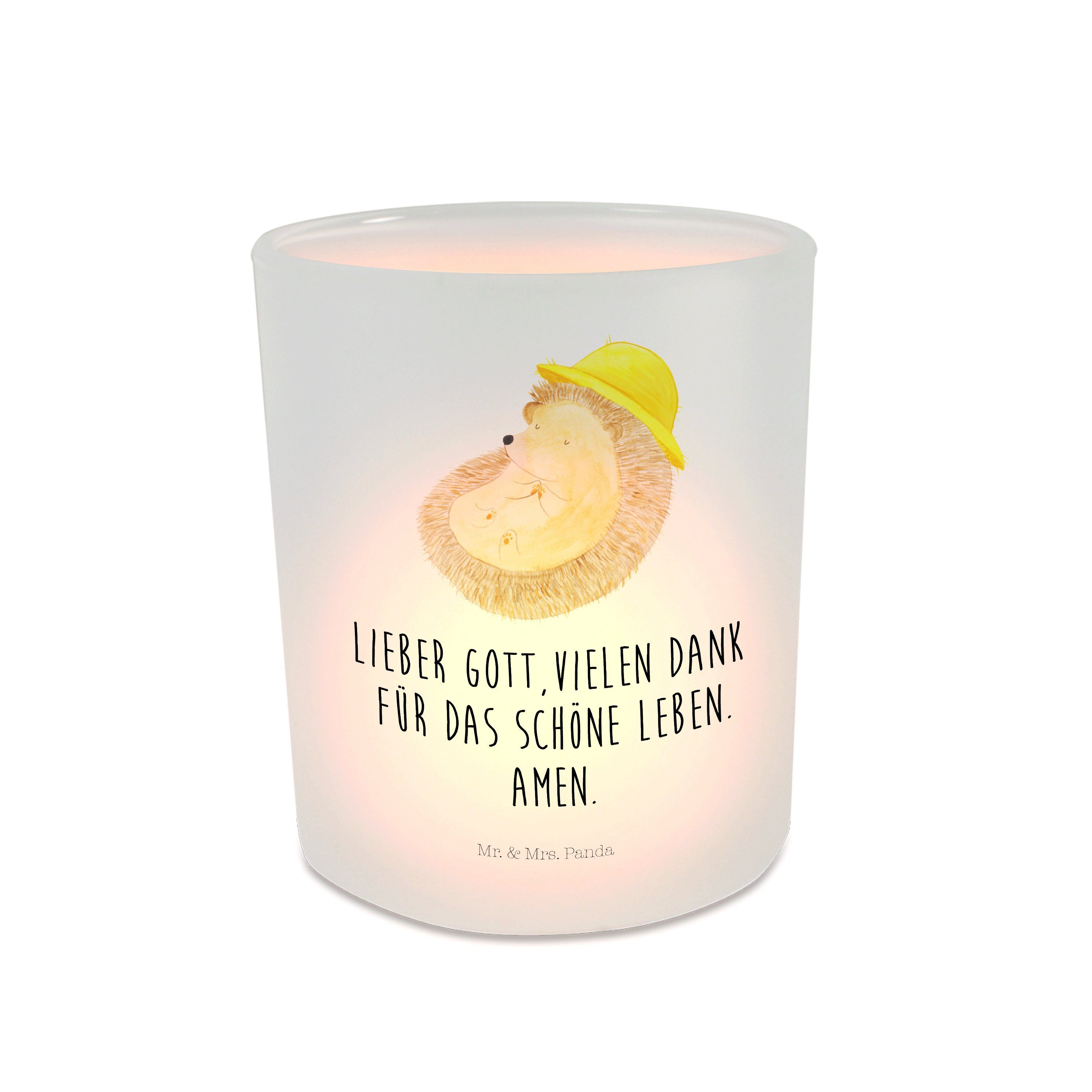 Mr. & Mrs. Panda Windlicht Igel betet Transparent Geschenk