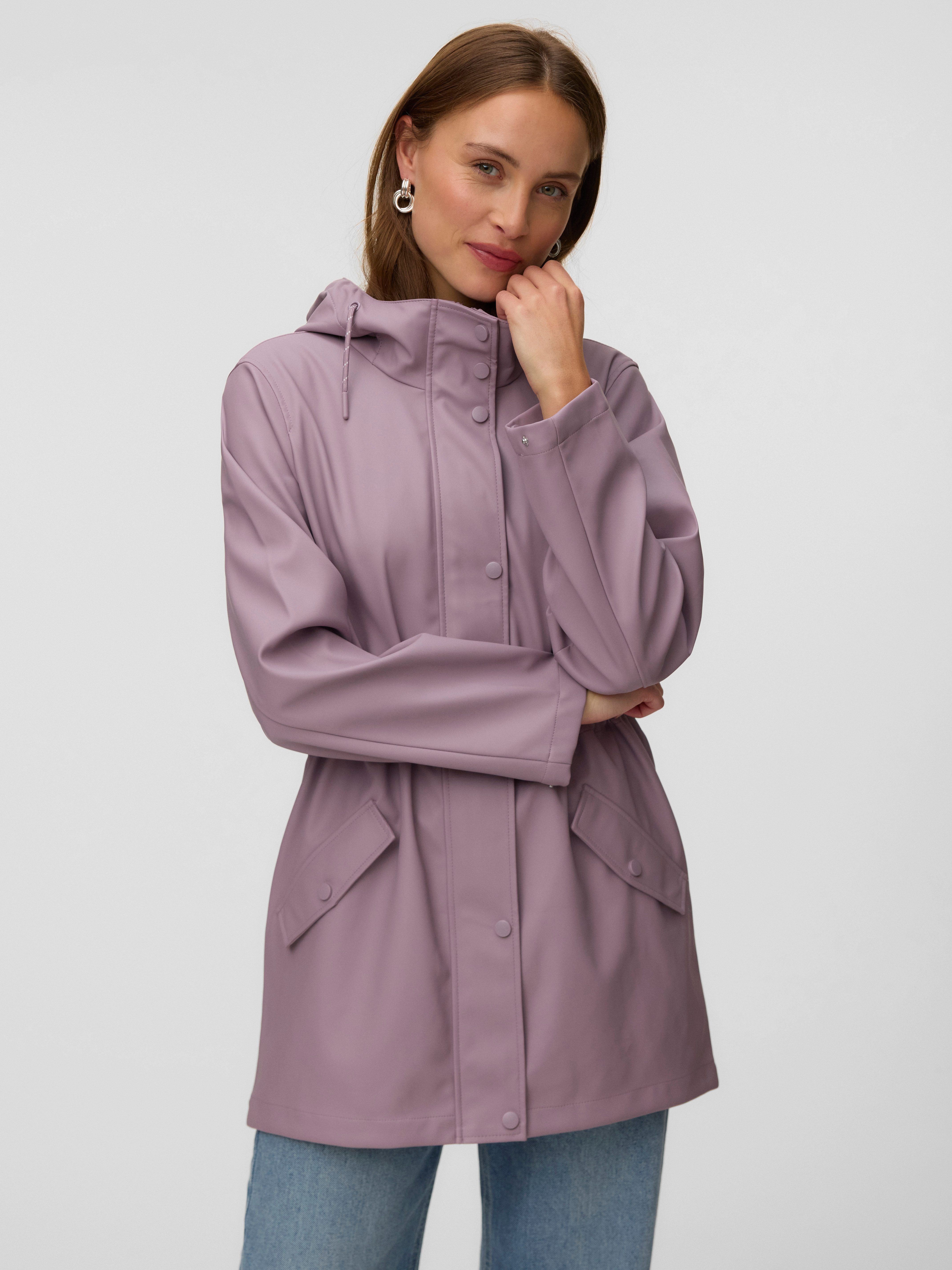 Vero Moda Regenjacke VMMALOU COATED JACKET wasserabweisende Beschichtung
