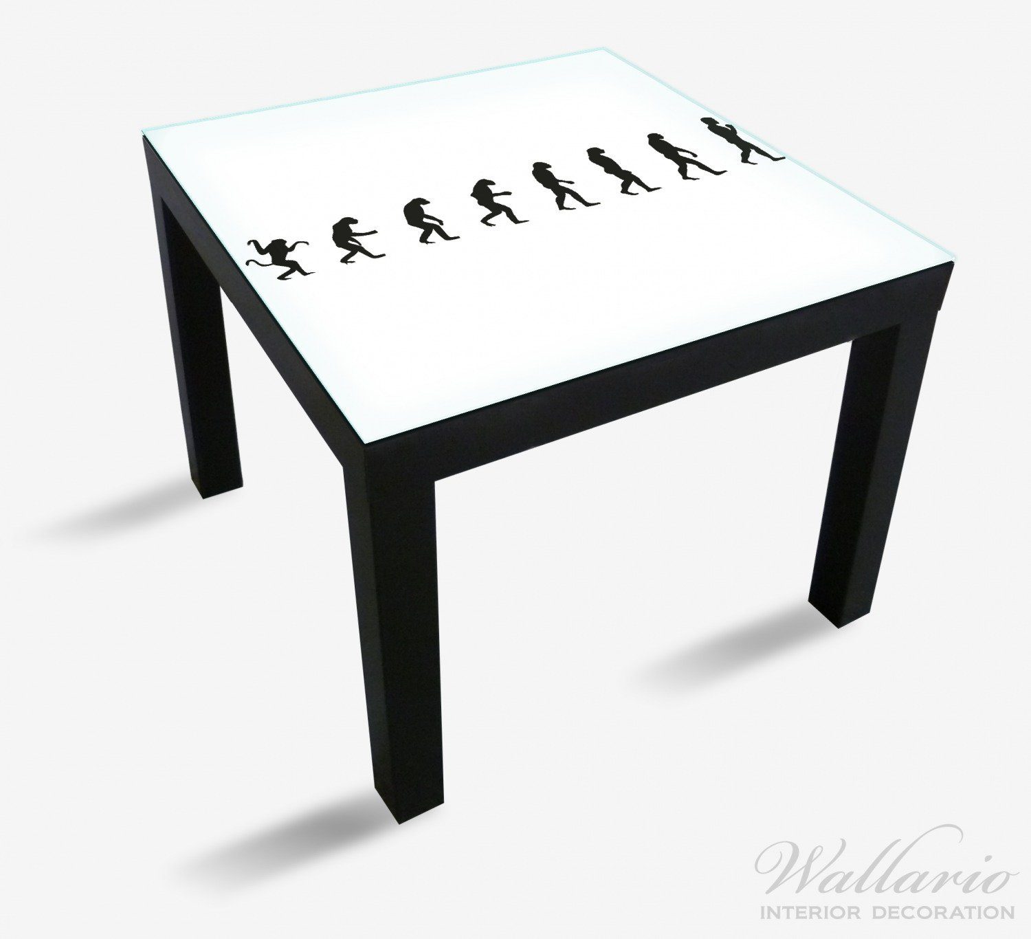 Evolution - Menschen Wallario Entwicklung Lack Ikea St), des Tischplatte Tisch für Die (1 geeignet