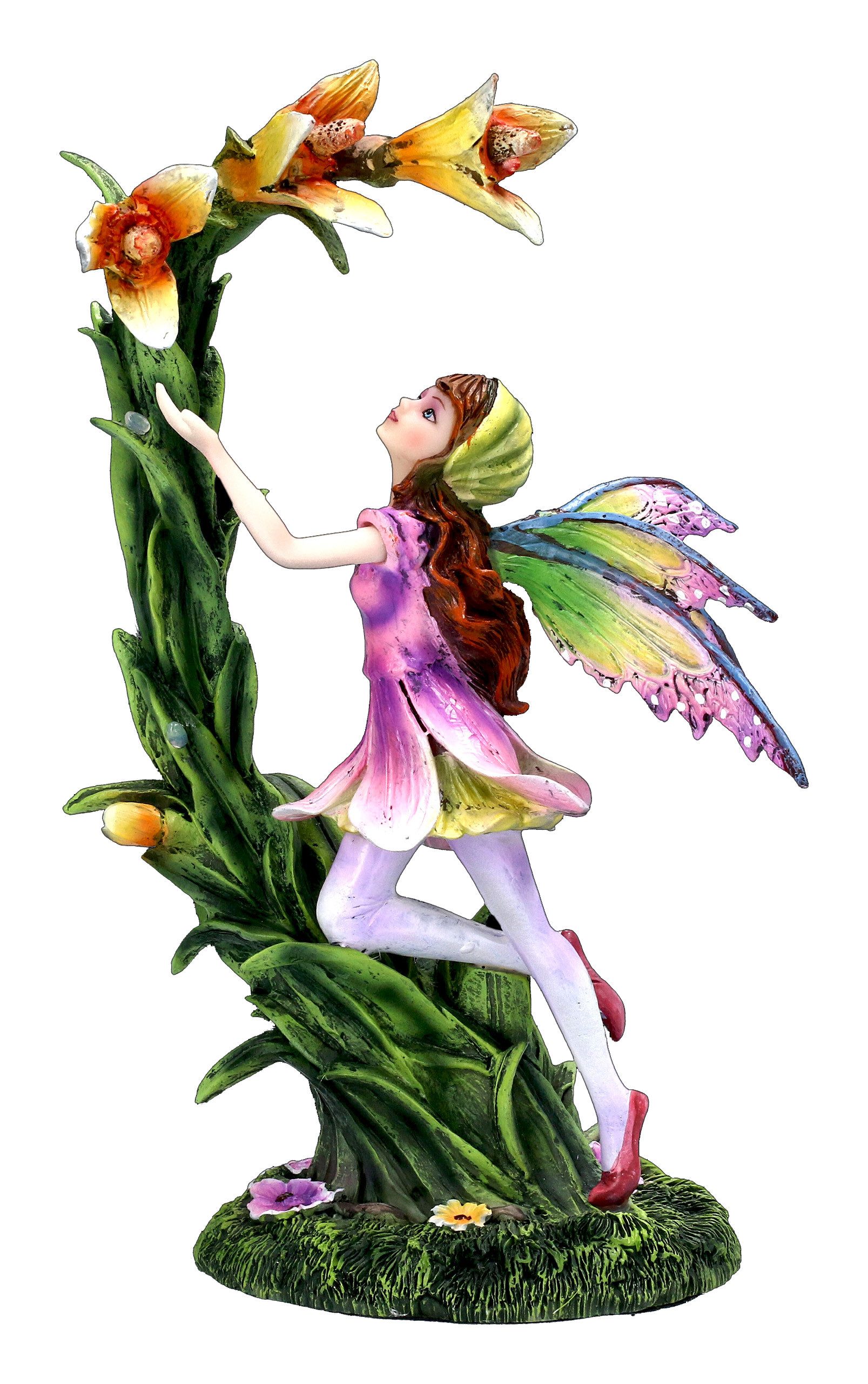 Figuren Shop GmbH Fantasy-Figur Elfen Figur - Beeny sammelt Nektar - Fantasy Deko Fee