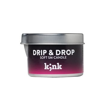 k;nk Massagekerze Drip & Drop - Soft-SM-Kerze in Neonpink, 1-tlg., vegan, Handgegossen aus DE