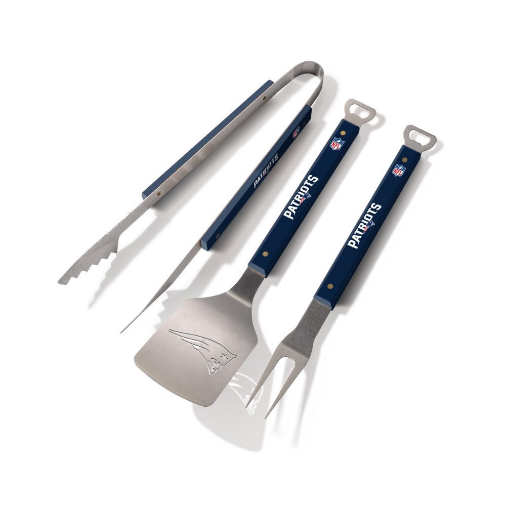 New England Patriots Grillbesteck-Set New England Patriots Spirit Series 3-Piece BBQ Set