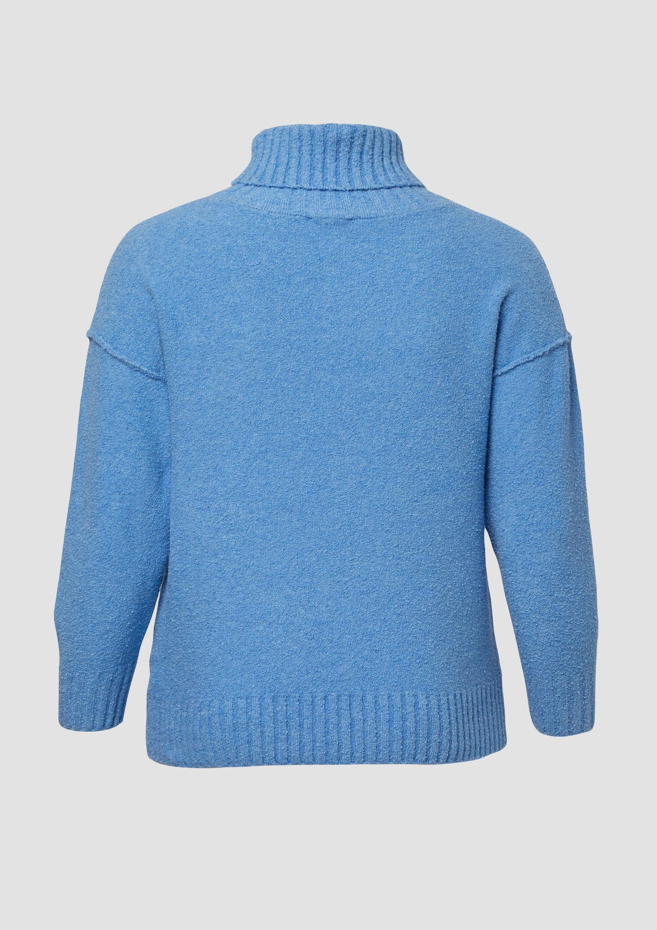 s.Oliver Longpullover Strickpullover Kuscheliger Strickpullover mit breitem Rollkragen