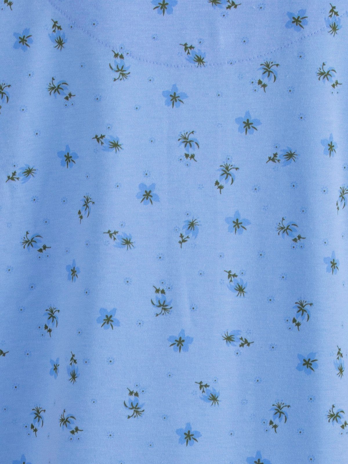zeitlos Nachthemd Blumen Kurzarm Nachthemd blau
