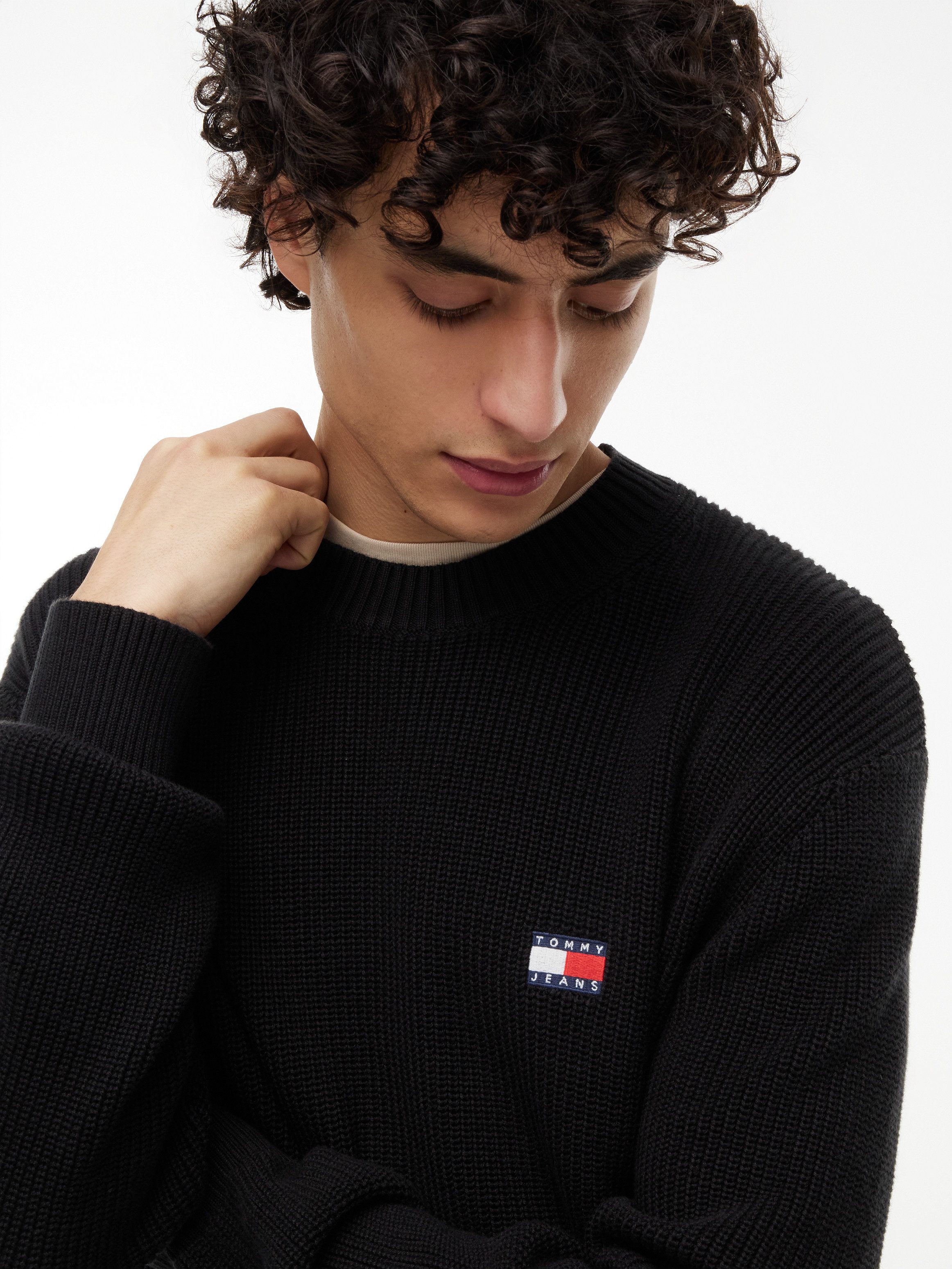 Tommy Jeans Strickpullover TJM REGULAR BADGE SWEATER