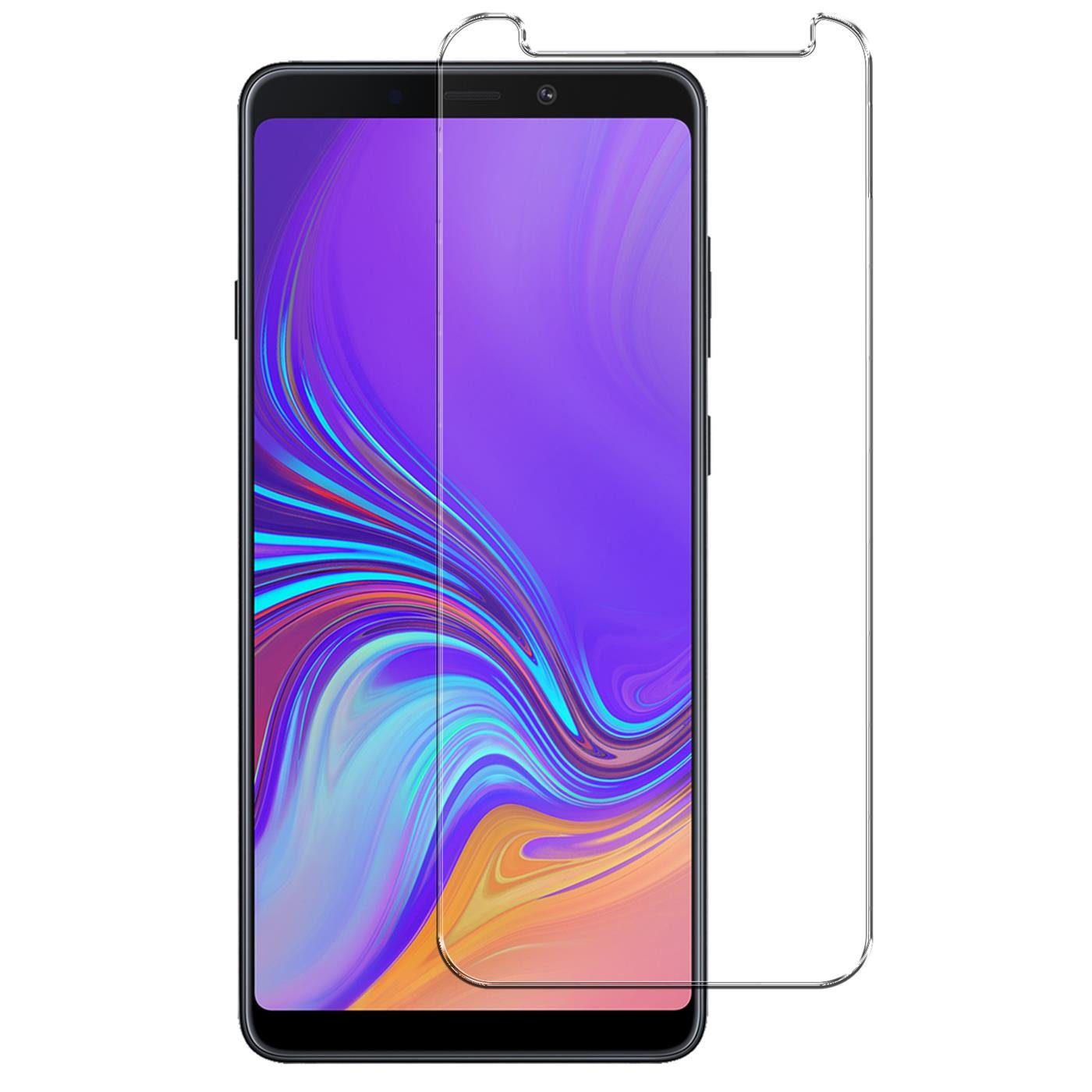CoolGadget Schutzfolie Panzerfolie für Samsung Galaxy A9 2018, (9H Härtegrad, 2x Schutzglas, 1xReinigungset), Displayfolie Panzer Schutzfolie 2 Stück für Samsung A9 2018 Glas Folie