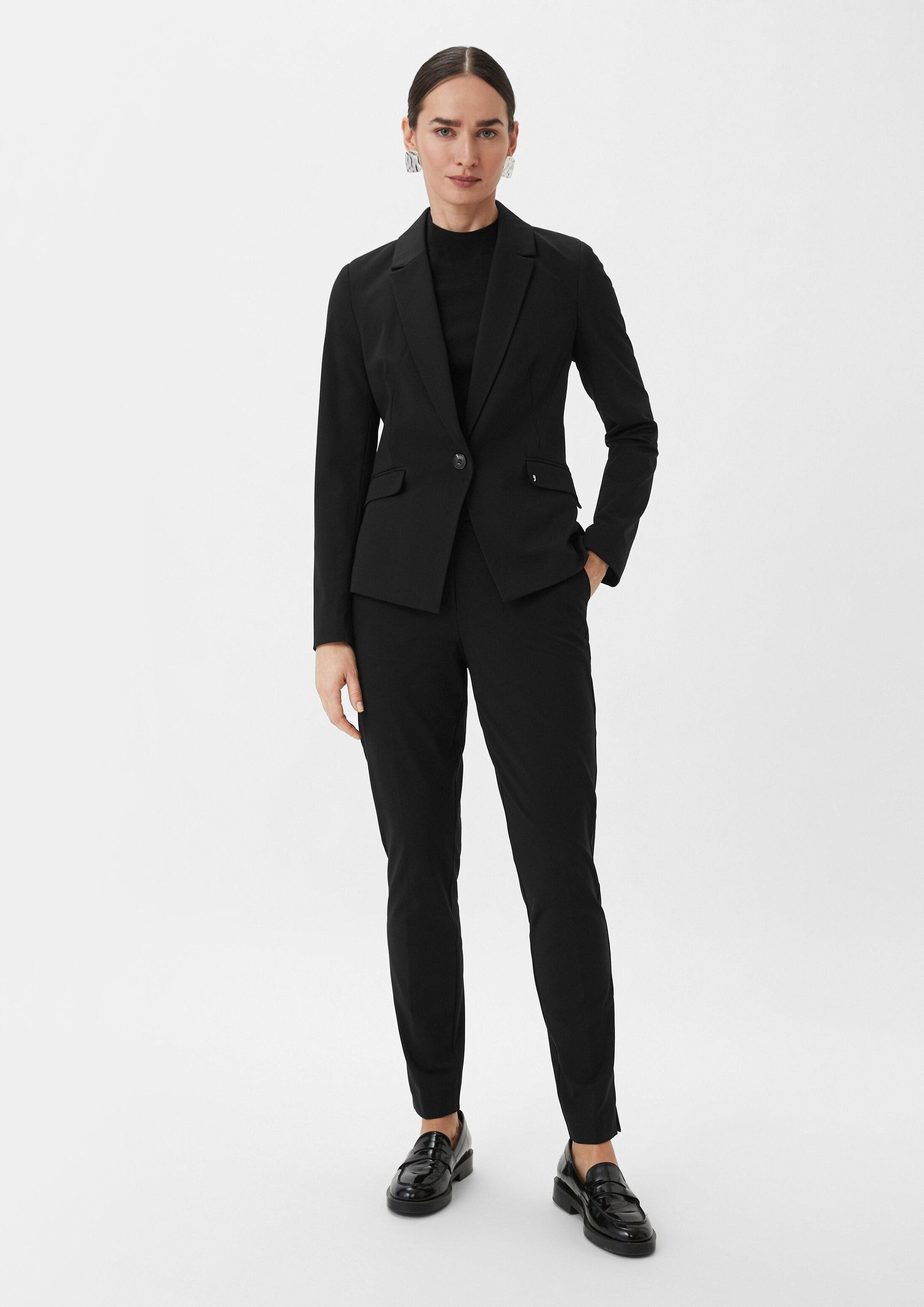 comma Jackenblazer Indoor-Blazer Taillierter Blazer aus Viskosemix