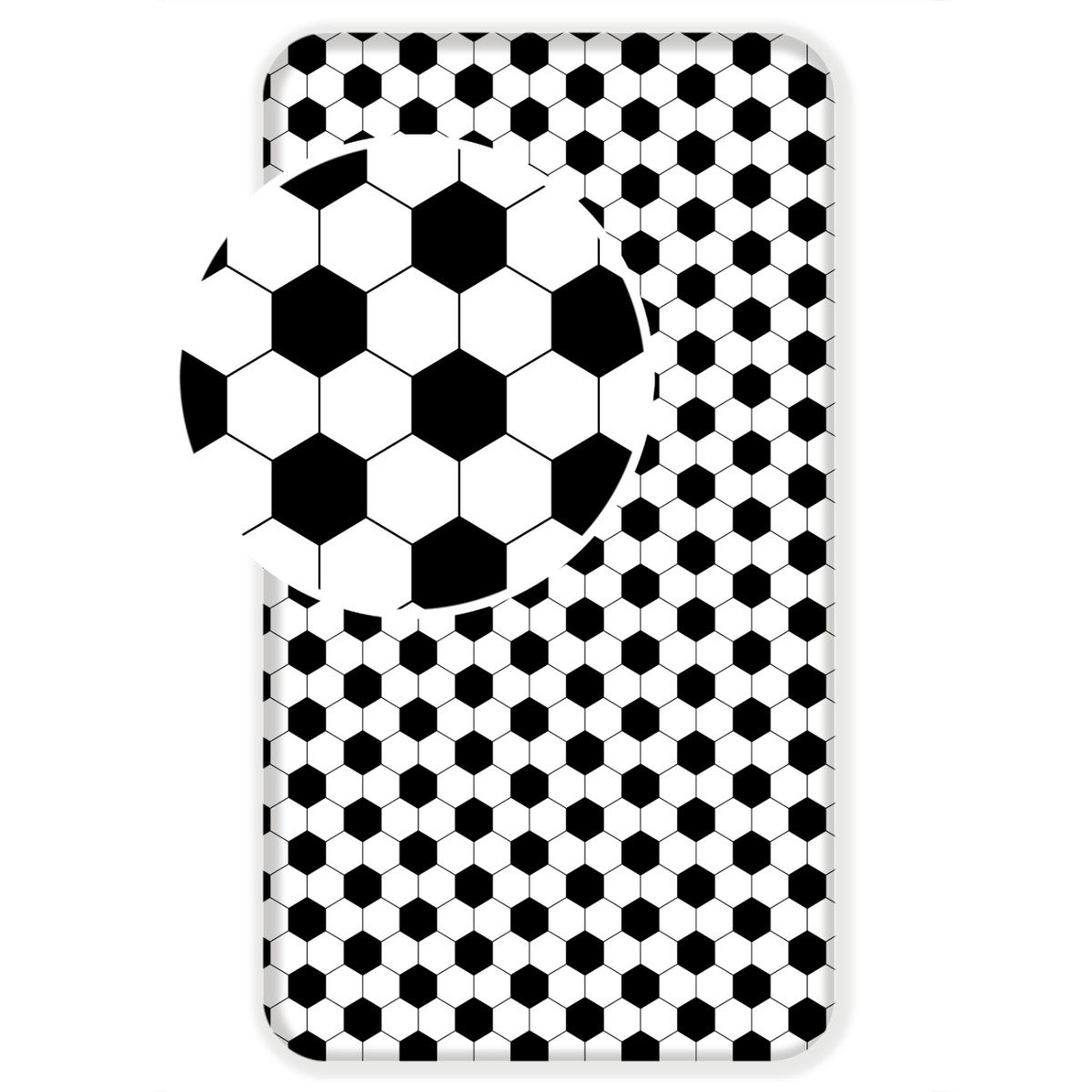 Jerry Fabrics Kinderbettwäsche Football 90x200 + 25 cm, 100 % Baumwolle, elastische Ecken, Baumwolle