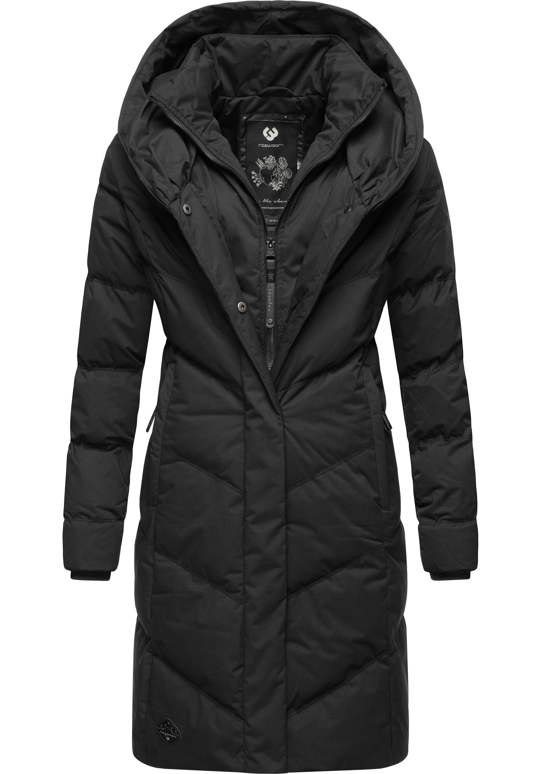 Ragwear Winterjacke Natalka stylischer, gesteppter Winterparka mit gefütterter Kapuze