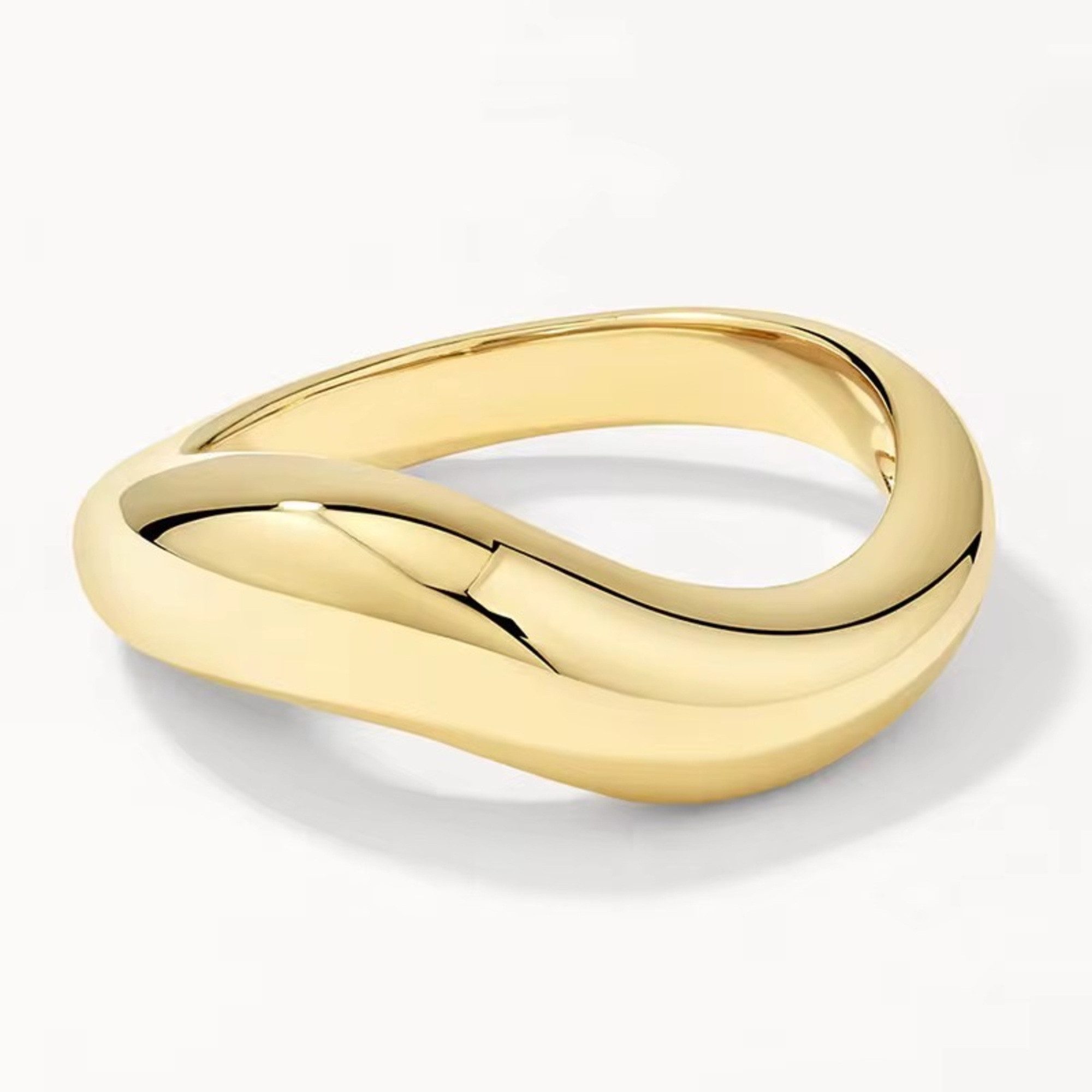 ROUGEMONT Fingerring Damen Ring Trend Minimalistisch 18K Vergoldung günstig online kaufen