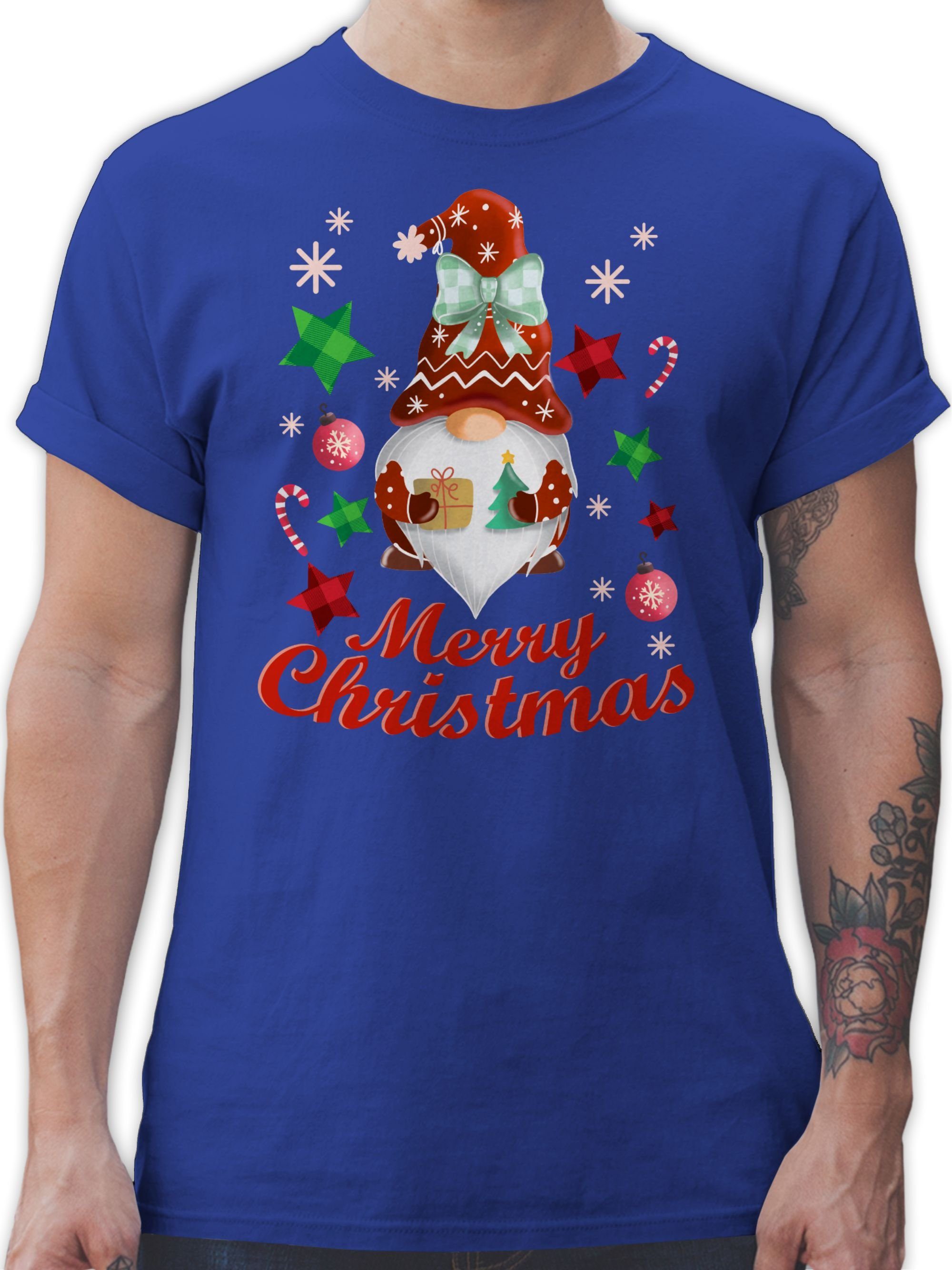 Shirtracer T-Shirt Weihnachtlicher Wichtel Weihachten Kleidung 03 Royalblau