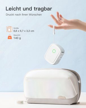 Inateck Mini Selbstklebendes Etikettiergerät Bluetooth Tragbarer Labeldrucker Etikettendrucker, (Tintenlos mit Rolle Gap-Thermopapier)