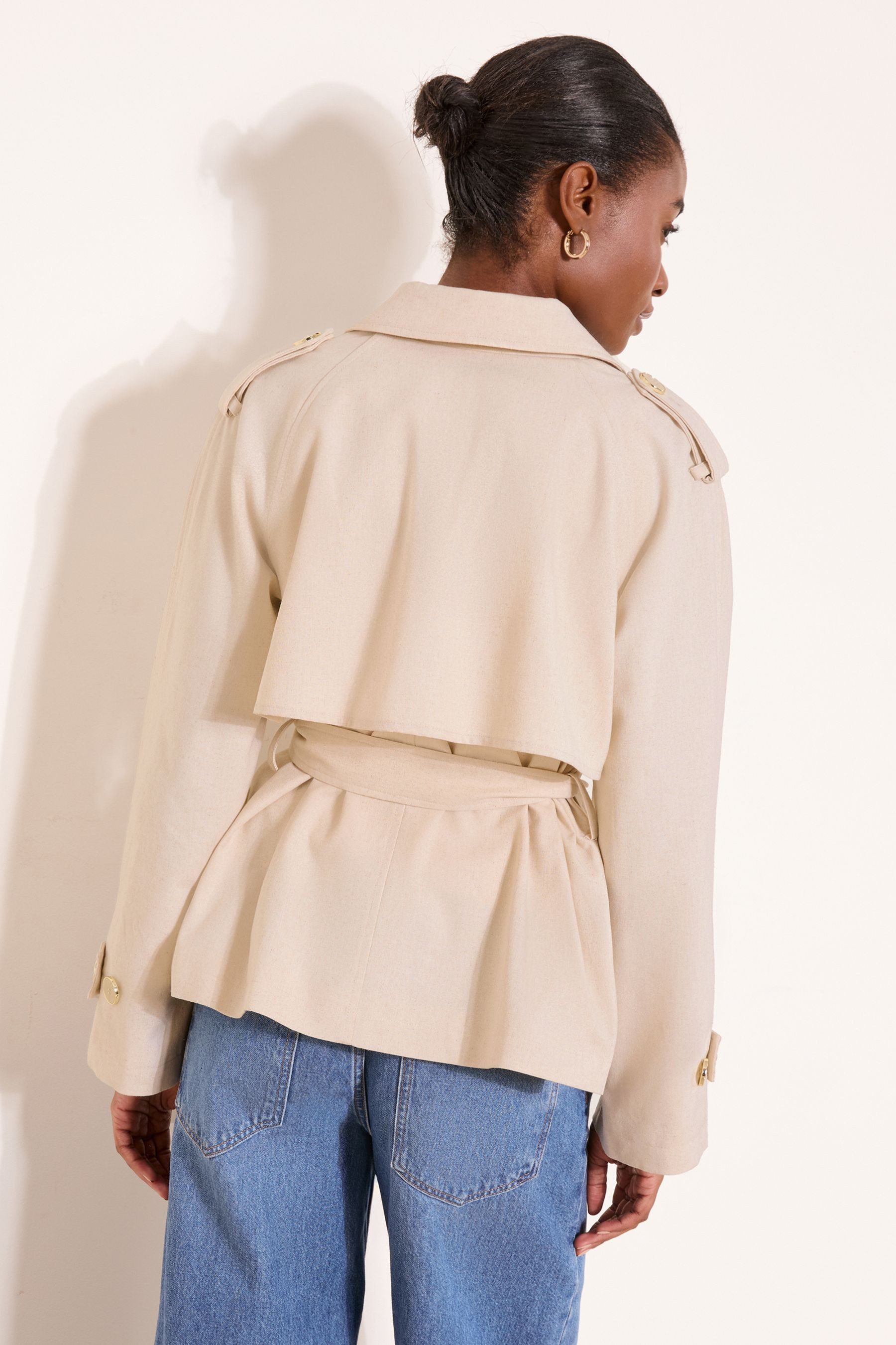 LIPSY Kurzmantel Lipsy Kurzer Trenchcoat, Regular (1-tlg)