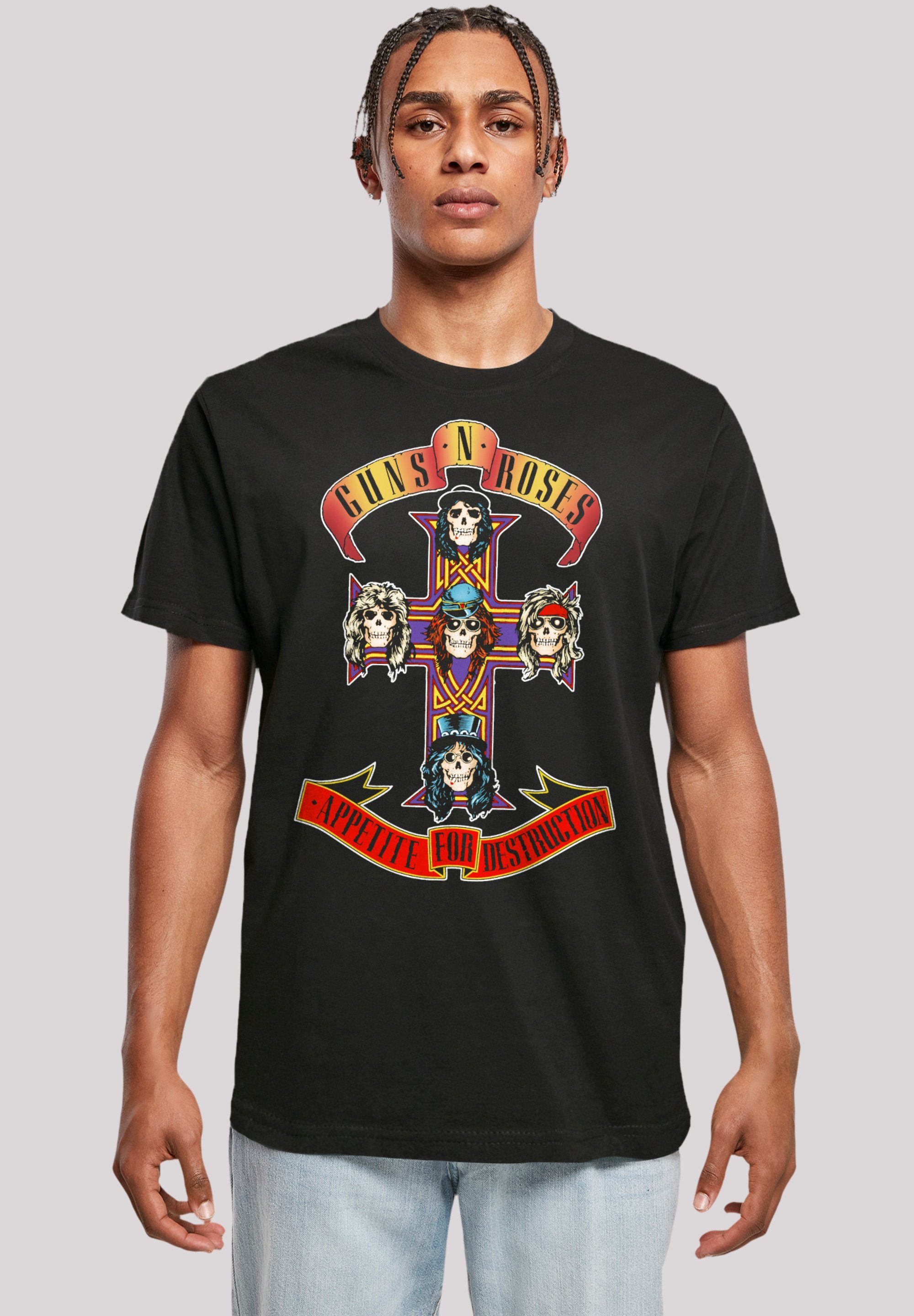 F4NT4STIC T-Shirt Guns 'n' Roses Appetite For Destruction Print schwarz