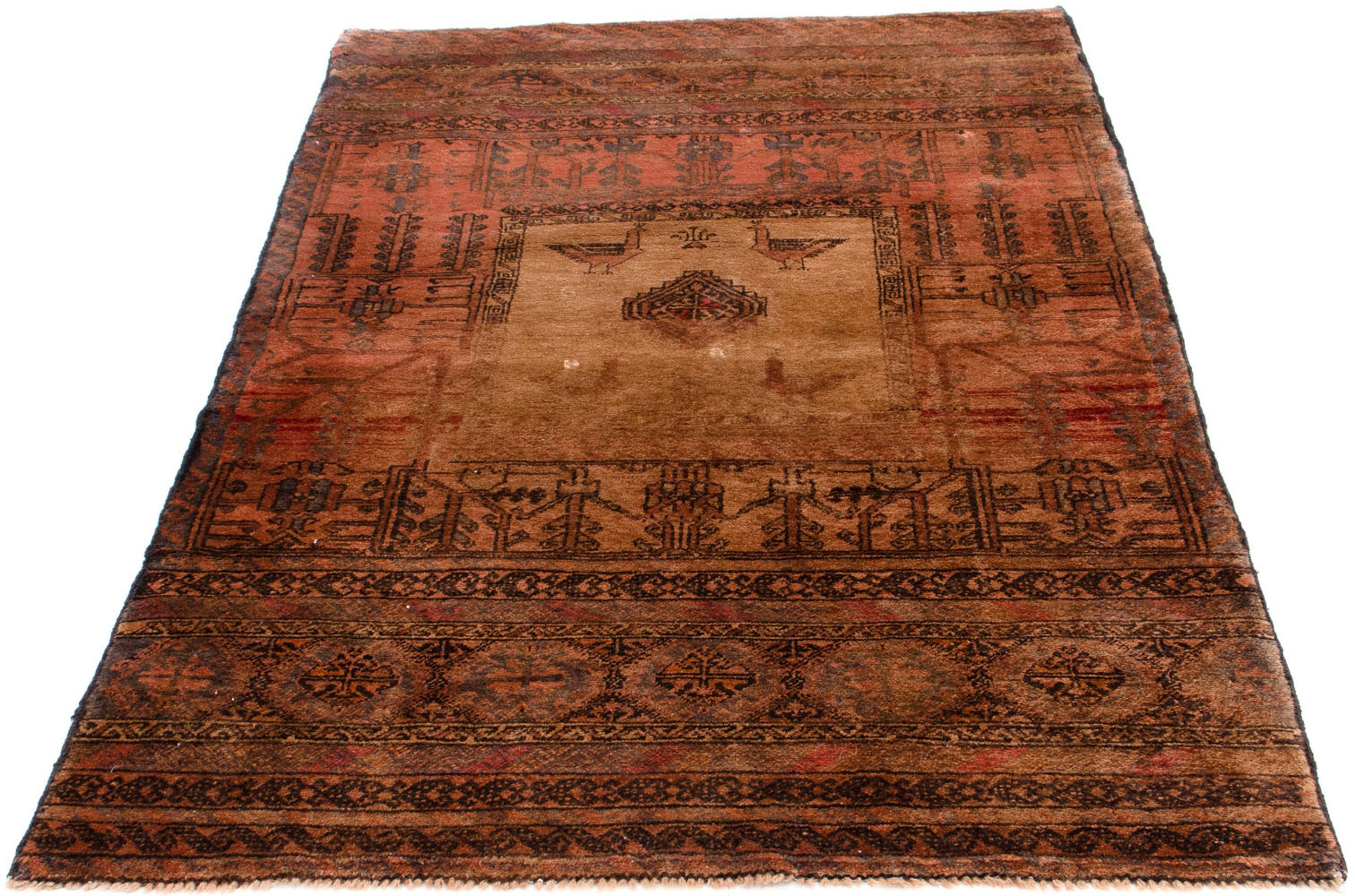 Orientteppich Belutsch - 172 x 105 cm - braun, morgenland, rechteckig, Höhe: 8 mm, Wohnzimmer, Handgeknüpft, Einzelstück mit Zertifikat