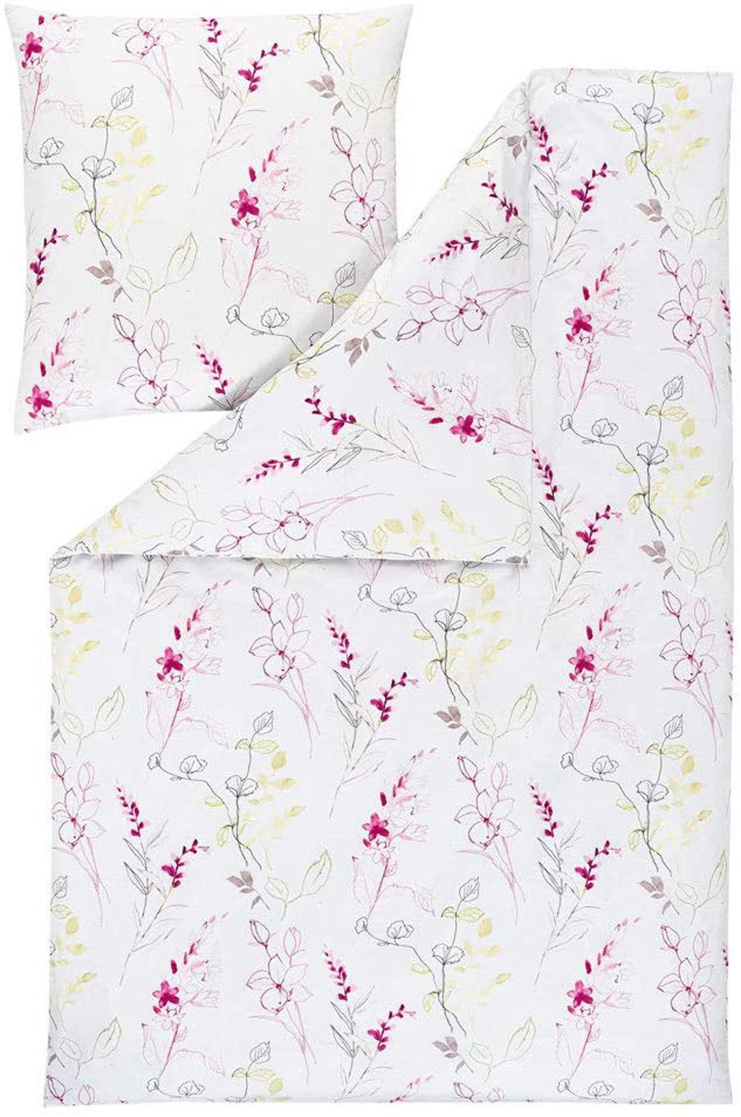 Estella Bettwäsche Estella Mako Batist Bettwäsche Elouise in Silber, Mako-Batist, elegante, leichte Sommerbettwäsche aus Mako-Batist