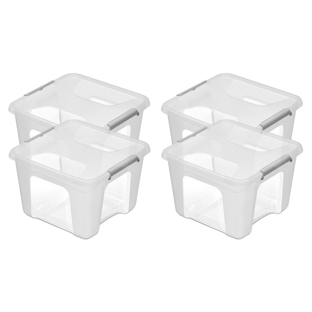 Kreher Aufbewahrungsbox 'Prime Store' mit Deckel in Transparent (Stück/Größe wählbar) (4 St)