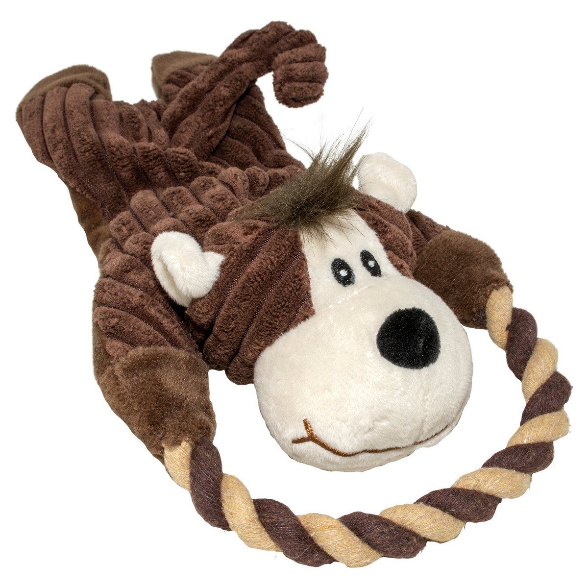 DUVO+ Tierkuscheltier Hundespielzeug Zoo Friends Affe mit Tau braun günstig online kaufen