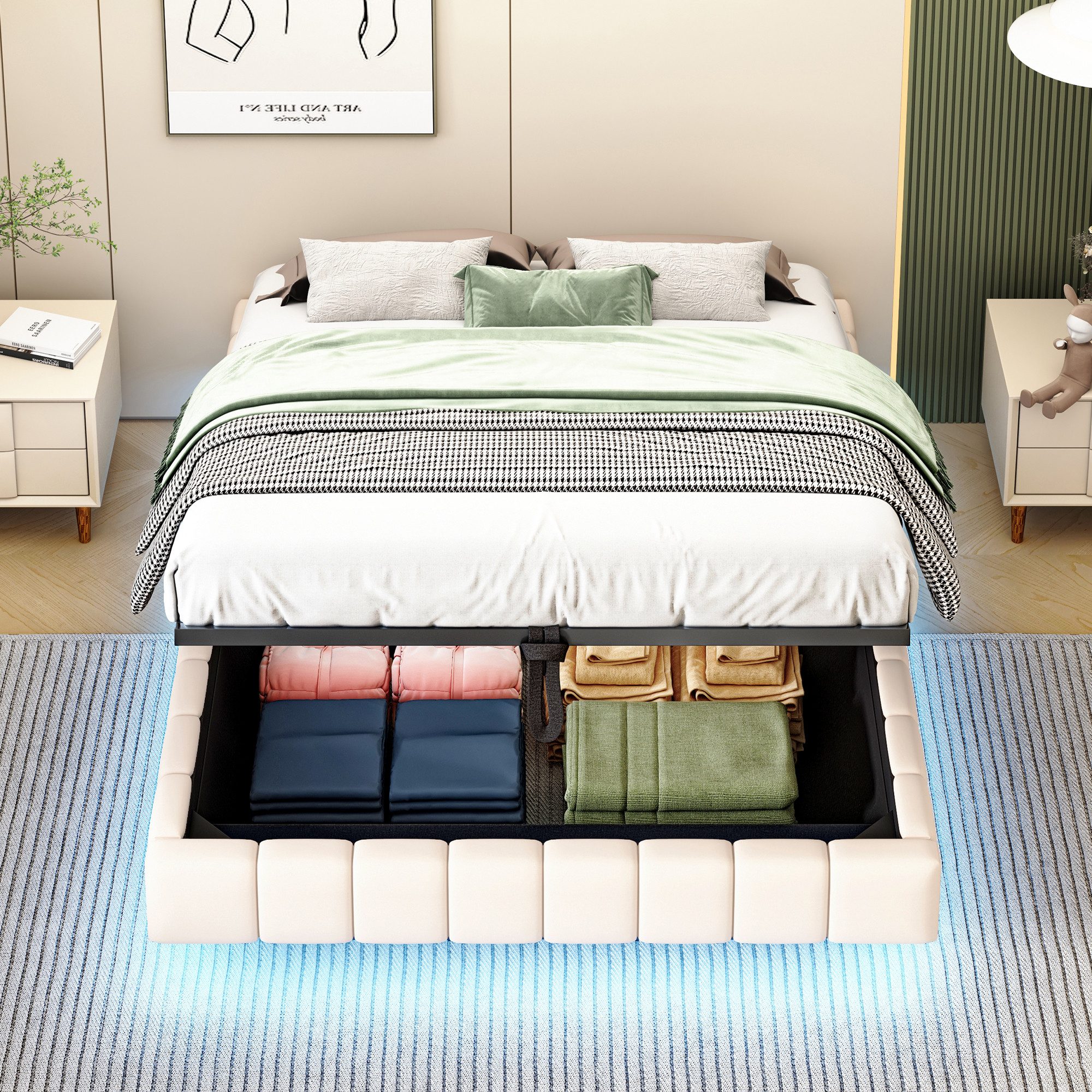 REDOM Polsterbett Funktionsbett,Kinderbett,Jugendbett (Schwebebett mit Stau günstig online kaufen