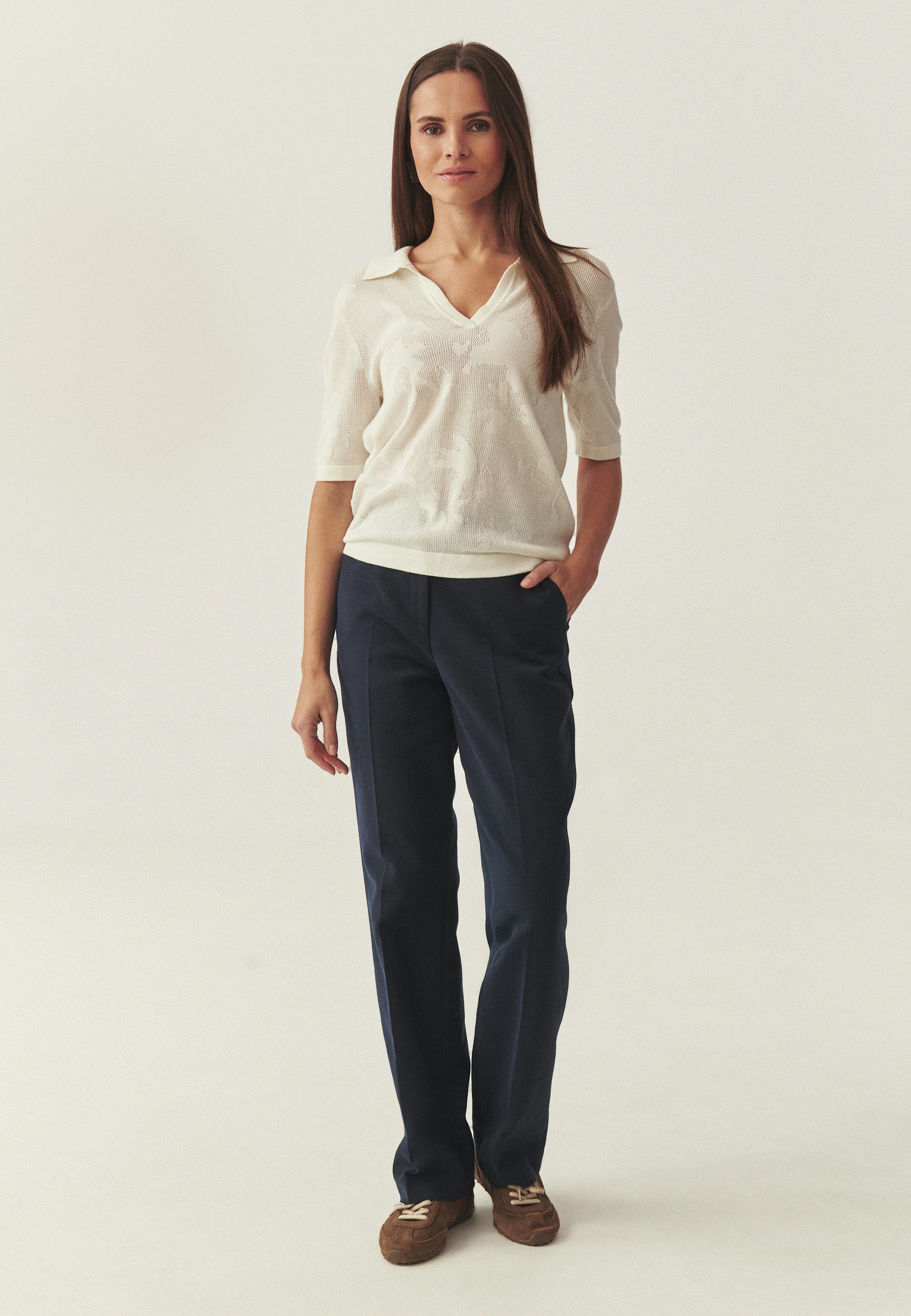 TATUUM Klassische Bluse Gebraute Bluse Mit Aussenmuster - Zurra