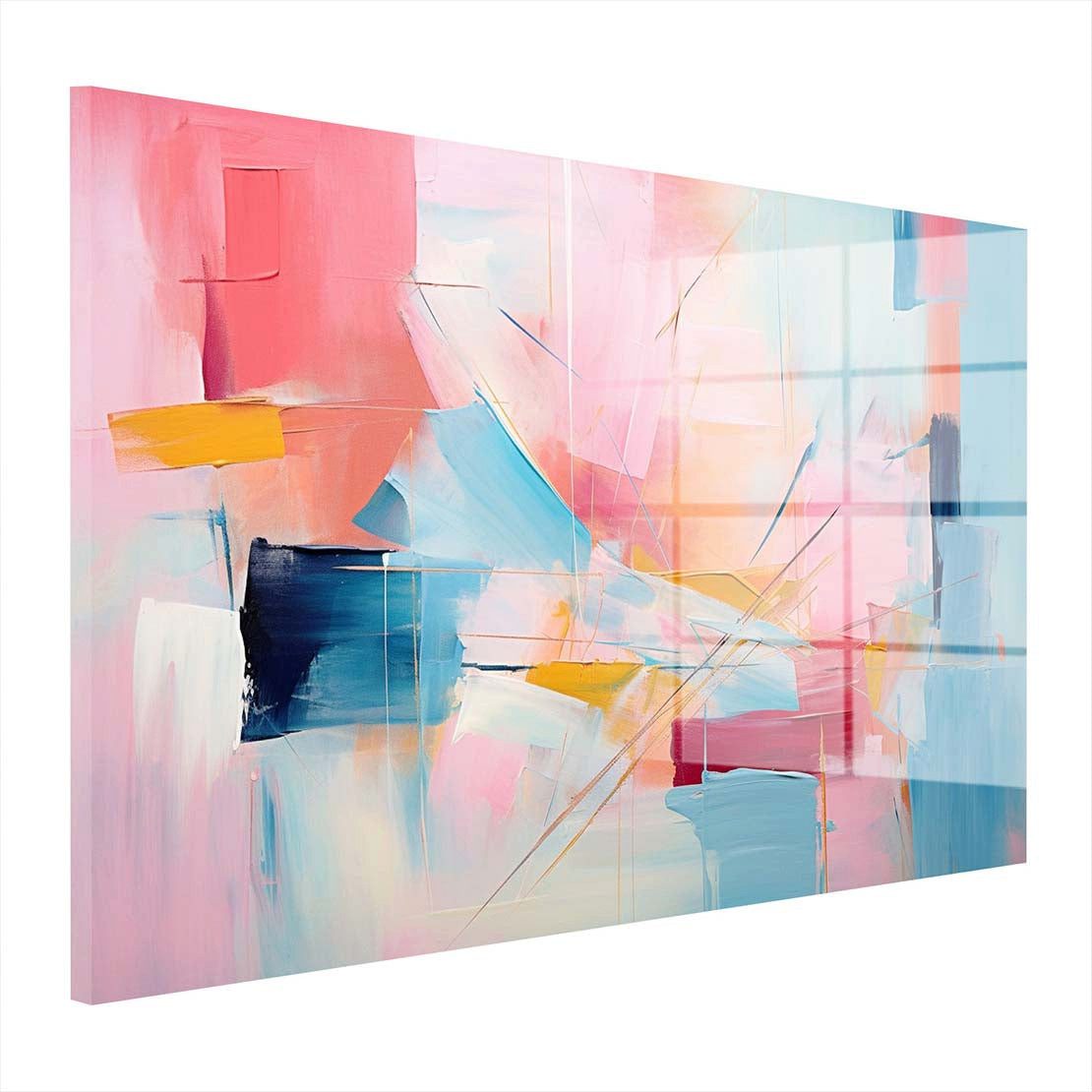 Artedinoi Acrylglasbild Paint Blue abstrakt Acrylglas Wandbild Bild Wanddeko Wohnzimmer XL