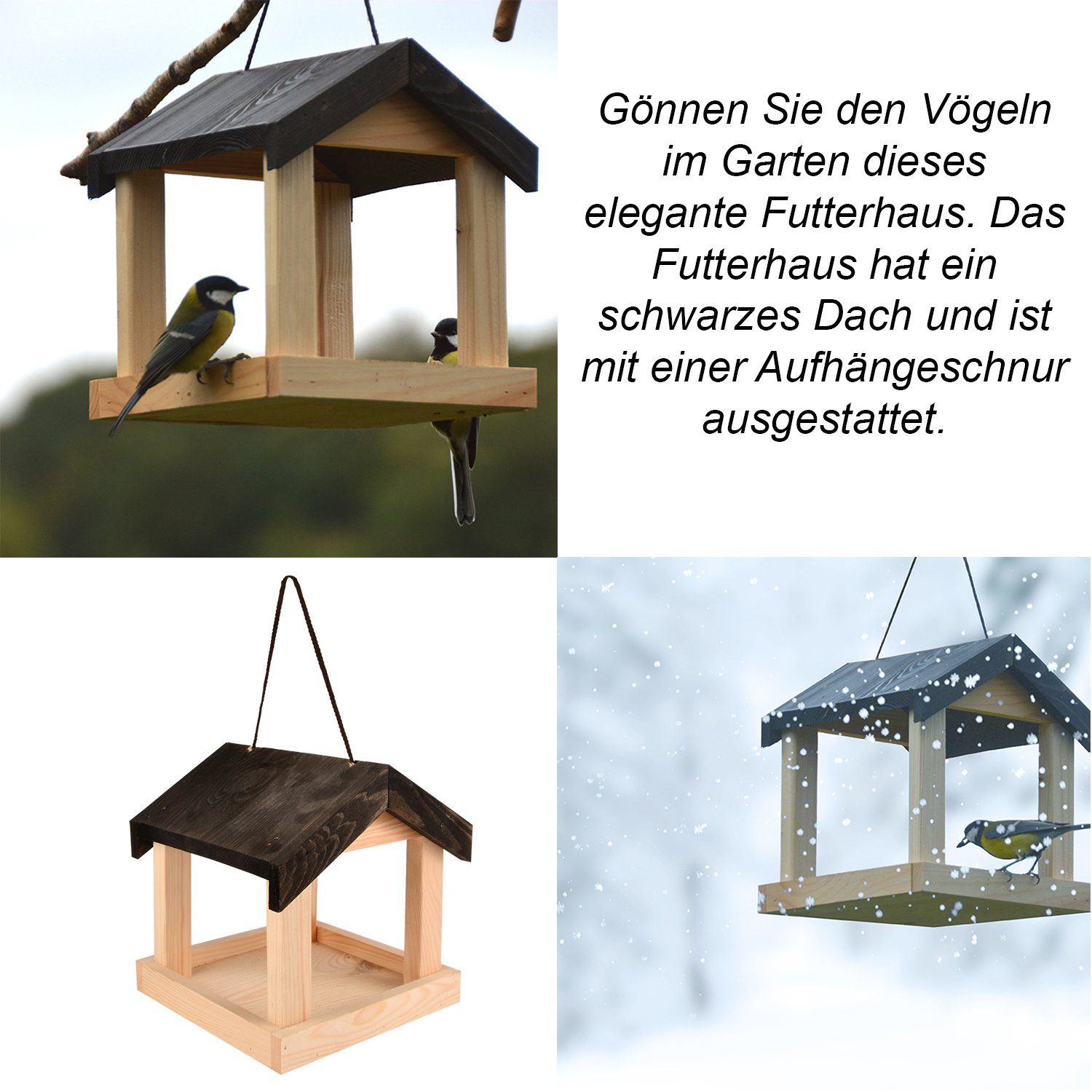 Vogel- Holz, 100% BV hängend, Esschert Futterhaus Vogelhaus / "Klassik", Design FSC