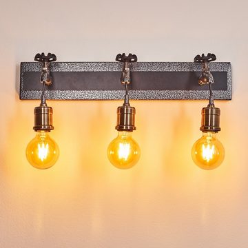 hofstein Wandleuchte »Itieli« Retro Wandlampe aus Metall in schwarz-grau, ohne Leuchtmittel, im Vintage Design, 3xE27, Innen mit Lichteffekt