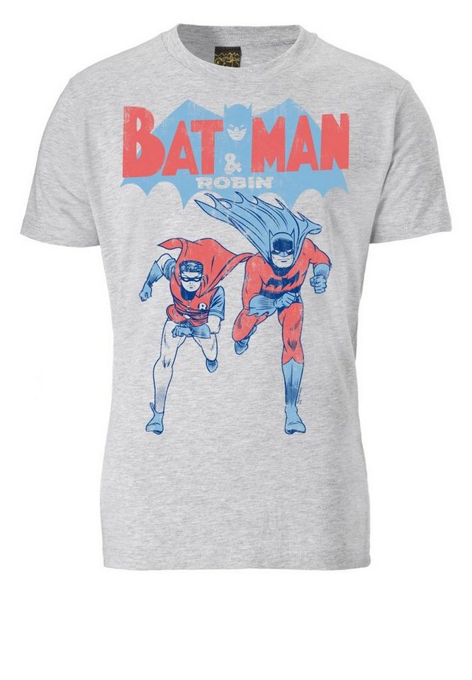 LOGOSHIRT T-Shirt BATMAN AND ROBIN mit coolem Frontprint, Mit hochwertig  langlebigem Siebdruck - Printed in Germany