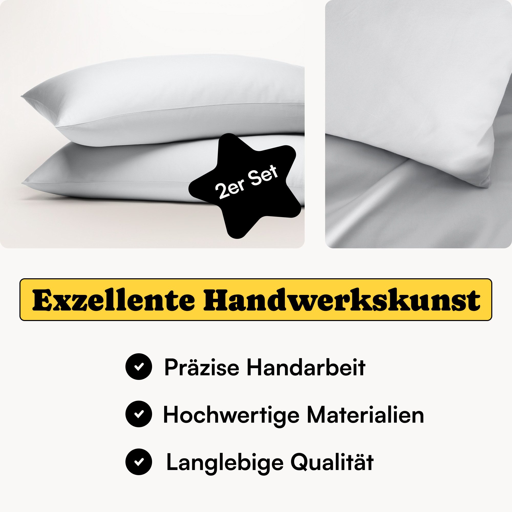 Seralino Kissenbezüge 100% Bio Baumwolle (Mako günstig online kaufen