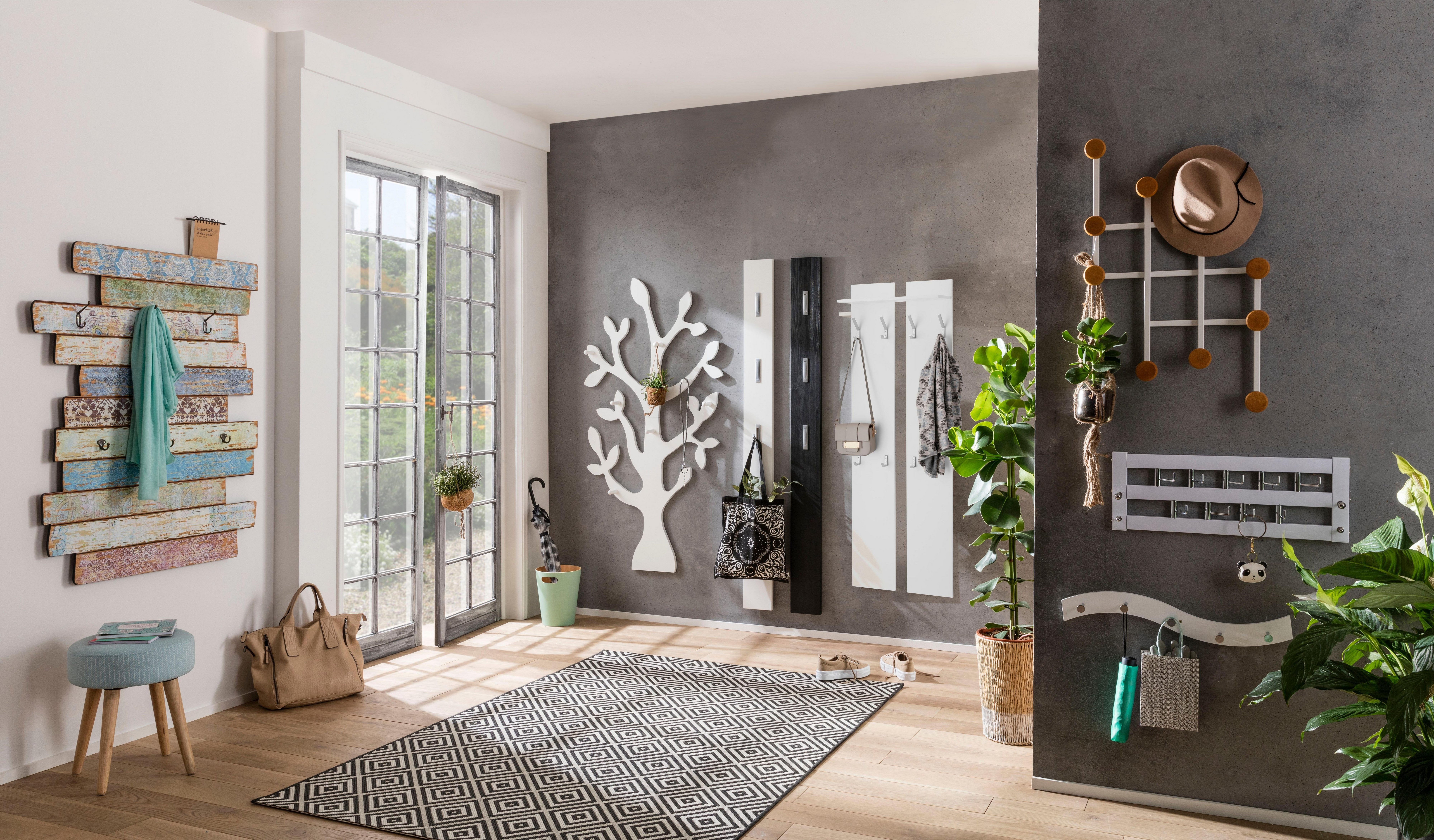 GERMANIA Garderobenpaneel Colorado, mit 3 Klapphaken in schwarz oder alufar günstig online kaufen