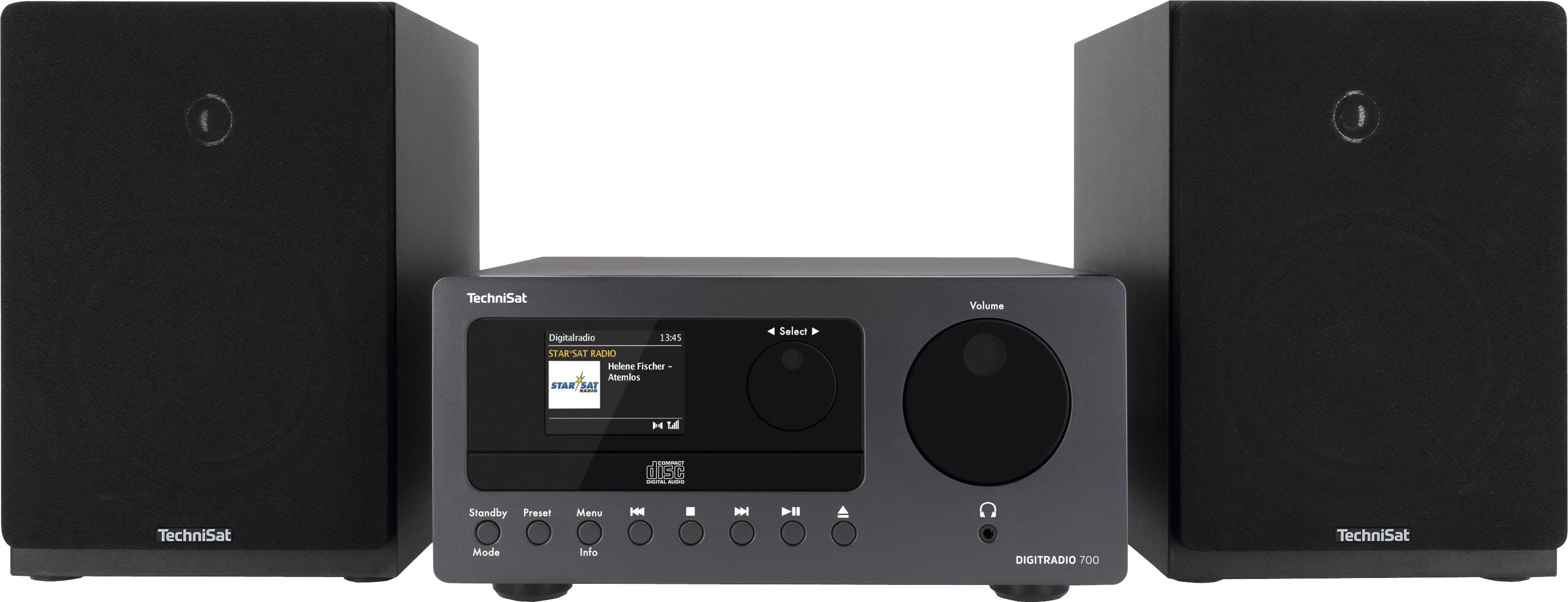 [Sie können echte Produkte zu günstigen Preisen kaufen!] TechniSat DIGITRADIO 700 MP3-Wiedergabe, UKW CD-Player mit (Digitalradio W), Internetradio, Bluetooth-Audiostreaming Stereo- 40 (DAB), mit RDS, Microanlage