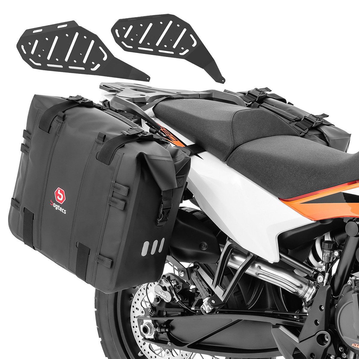 Bagtecs Reisetasche Set Satteltaschen + Seitenträger für KTM 790 / 890 Adventure / R 19-25