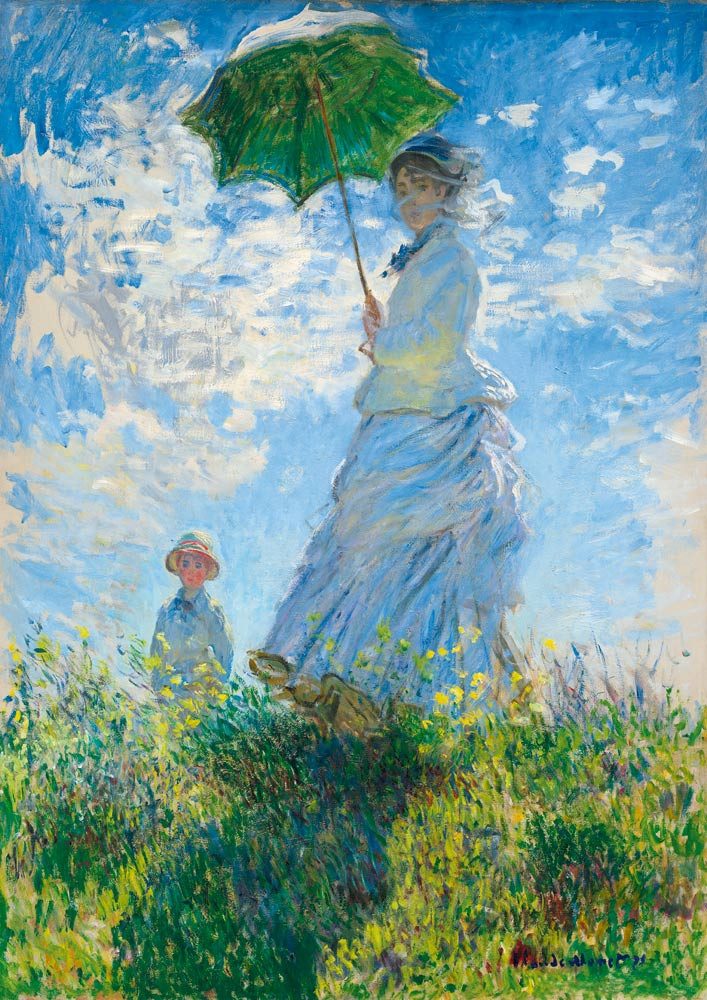 Bluebird Puzzle Puzzle Claude Monet - Woman with a Parasol - Madame Monet and Her Son, Puzzleteile
